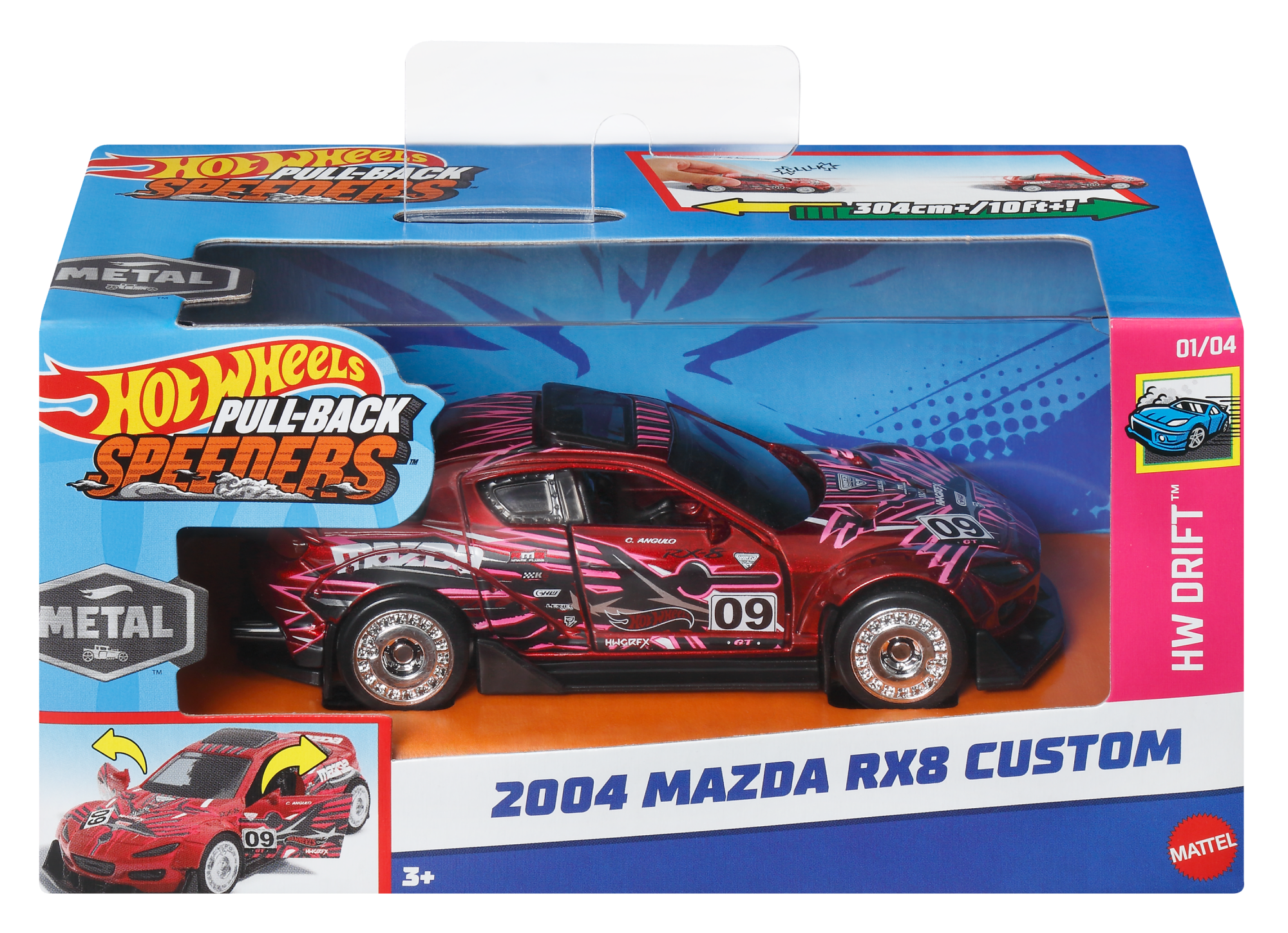 Hot Wheels Pull-Back Speeders Toy Car in 1:43 Scale. Pull Car Backward & Release To Race - Image 3