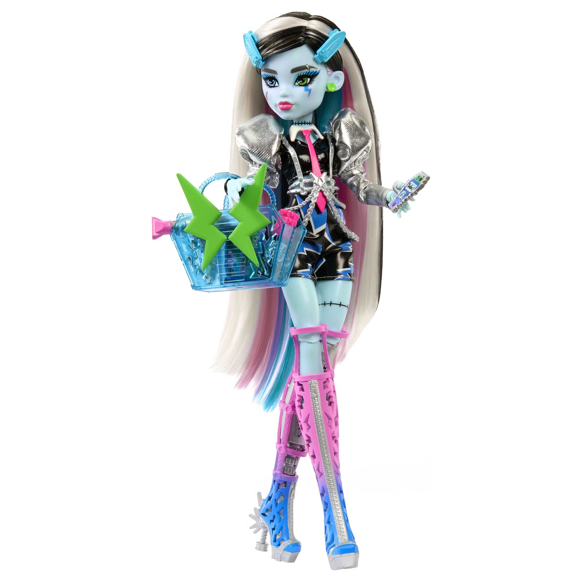 Monster High Doll. Amped Up Frankie Stein Rockstar With Instrument And Accessories - Image 4