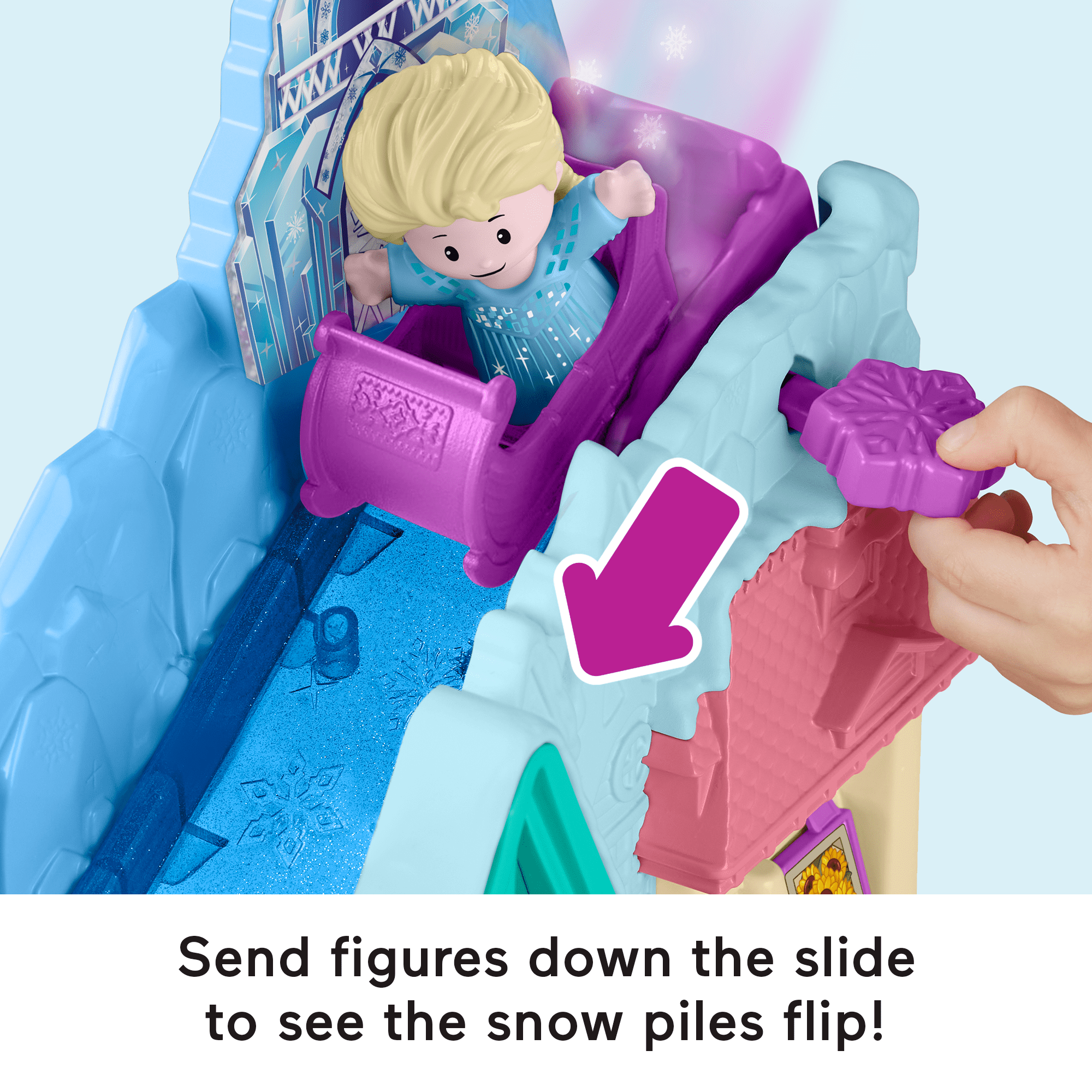 Disney Frozen Arendelle Sledding Adventures Little People Toddler Playset With 2 Figures - Image 3