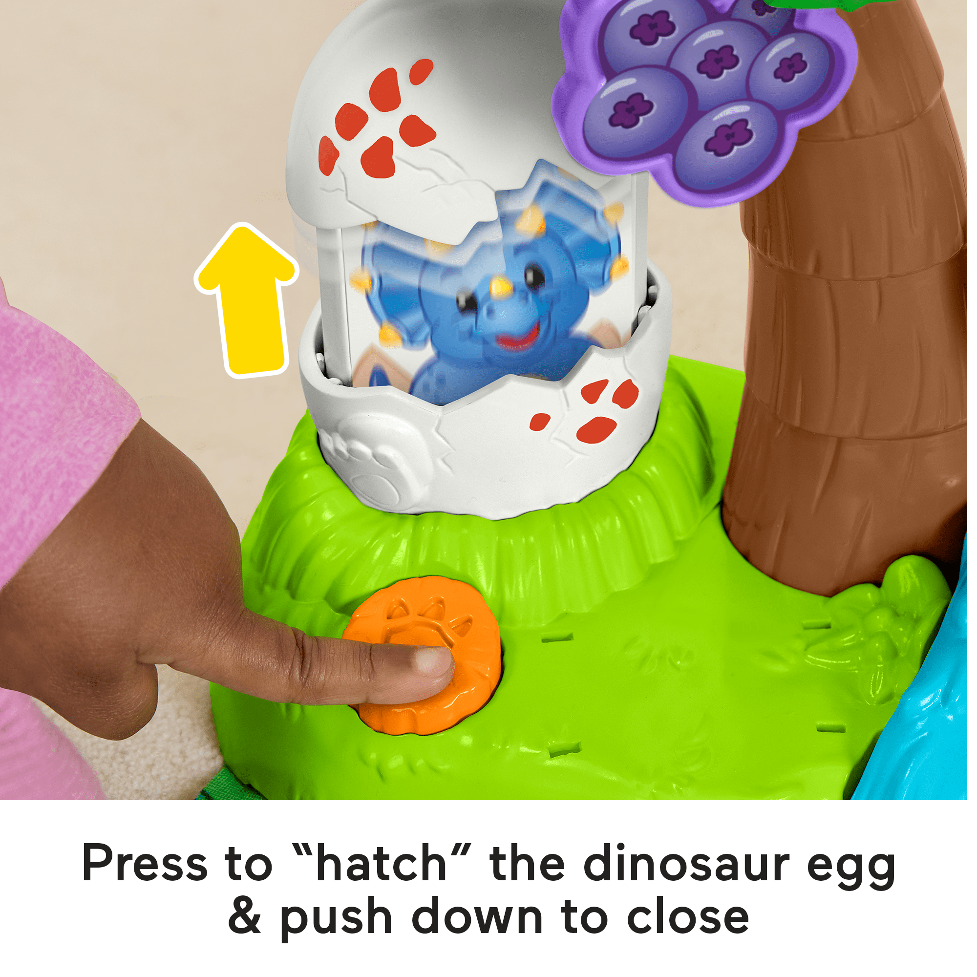 Fisher-Price Little People Dinosaur Village & Play Mat Toddler Playset. 3 Toy Figures - Image 4