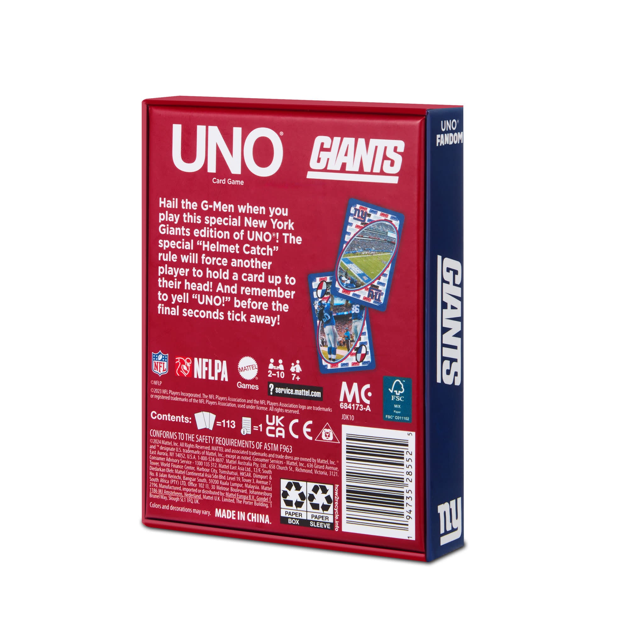 UNO Fandom NFL New York Giants Game Deck - Image 8
