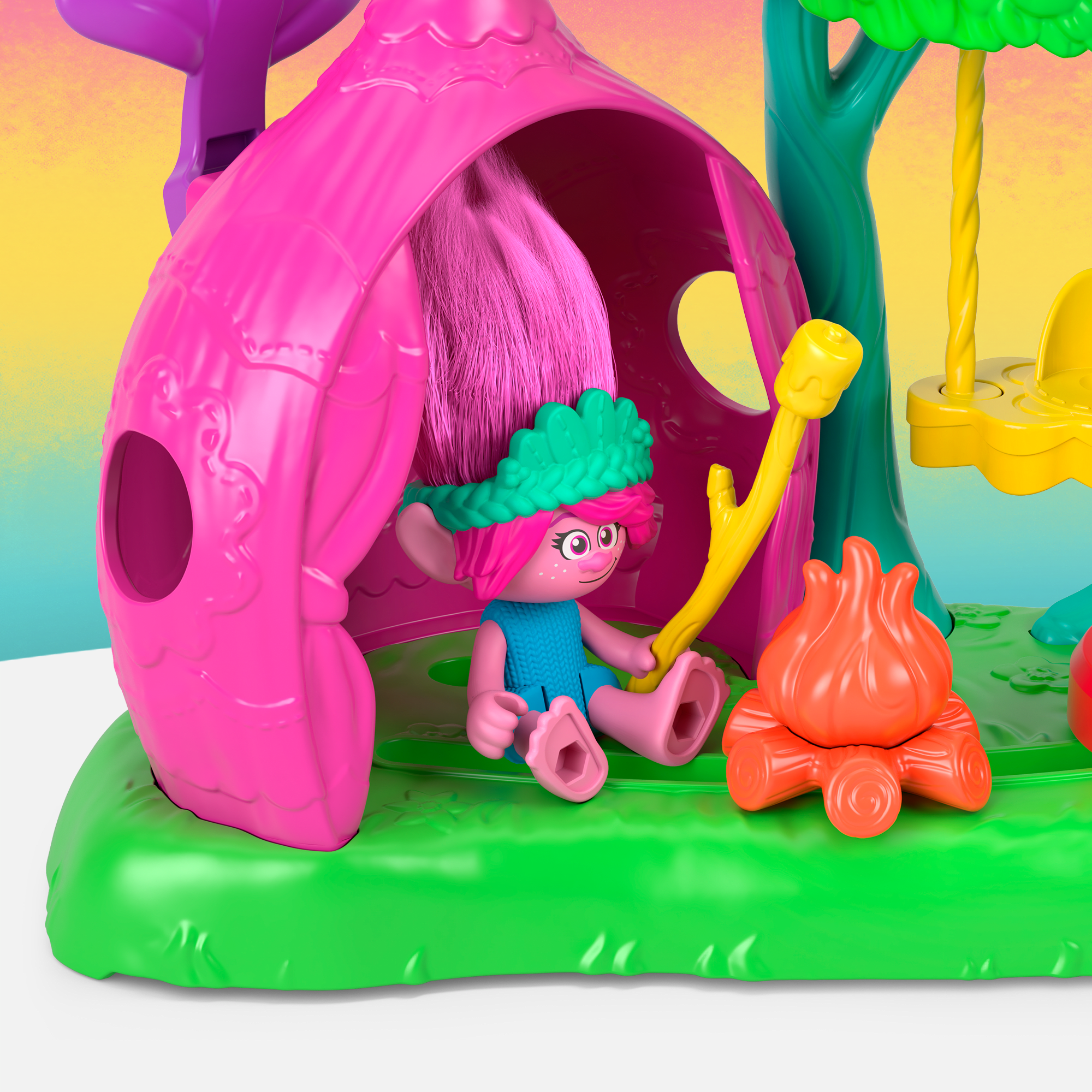 Imaginext Dreamworks Trolls Coffret Camping Fleurs Souriantes - Image 3