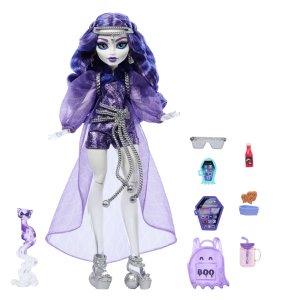 Monster High-Spectra Vondergeist-Poupée. Furet Rhuen et Accessoires