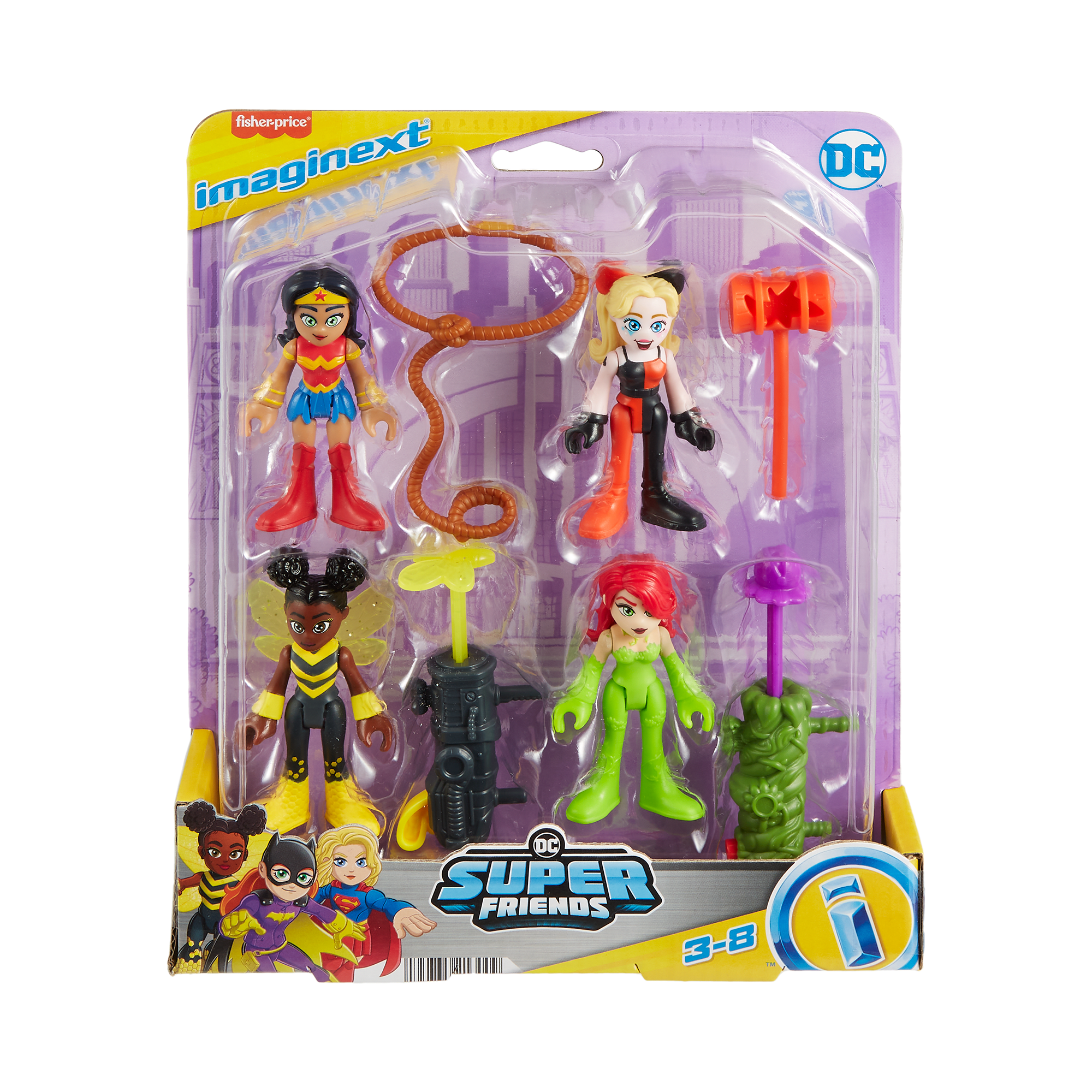 Imaginext DC Super Friends Rivals Pack 8-Piece Figures & Accessories Set. Preschool Toys - Image 6