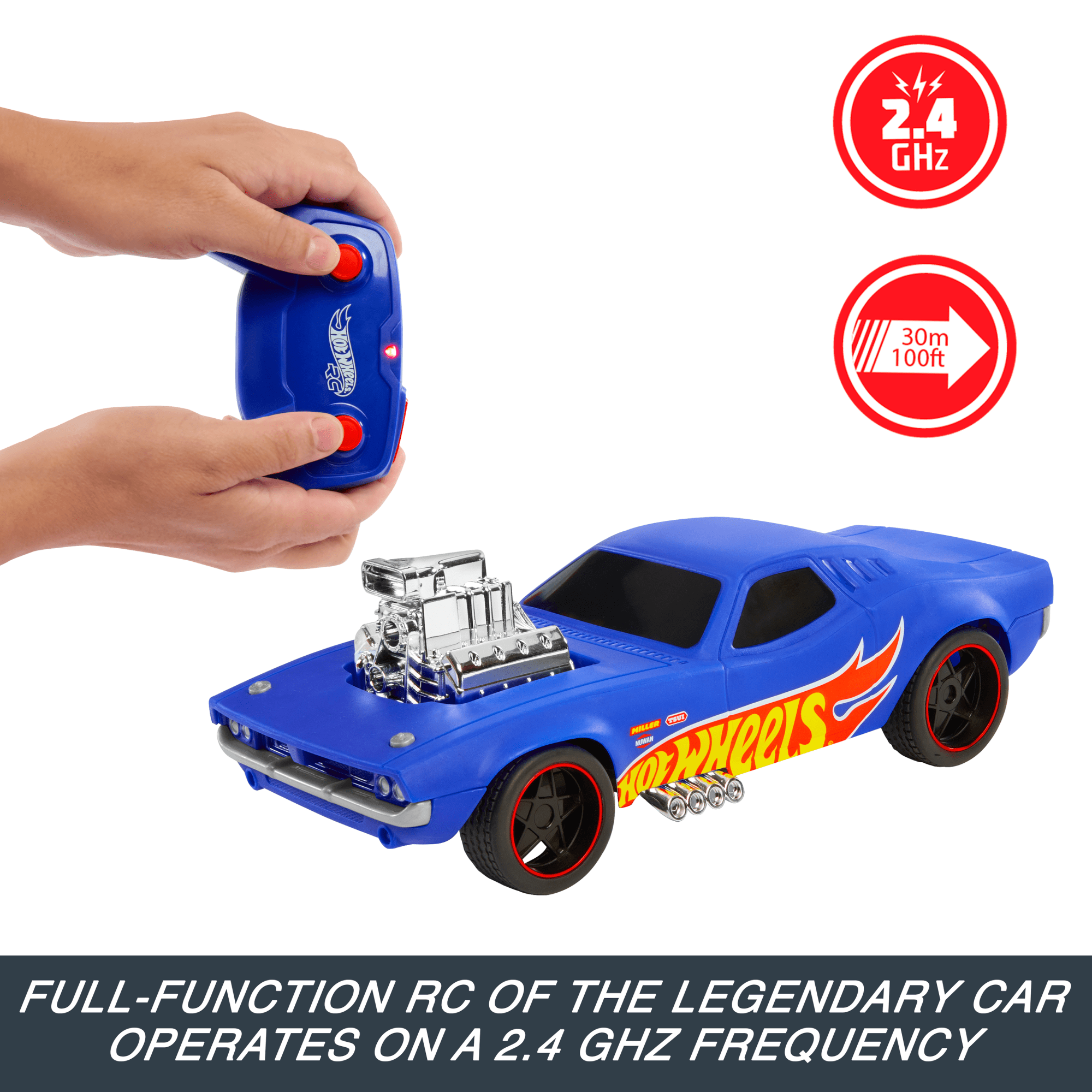 Hot Wheels 1:16 Scale RC Rodger Dodger USB-Rechargeable Toy Car. Battery-Operated Remote Control - Image 2