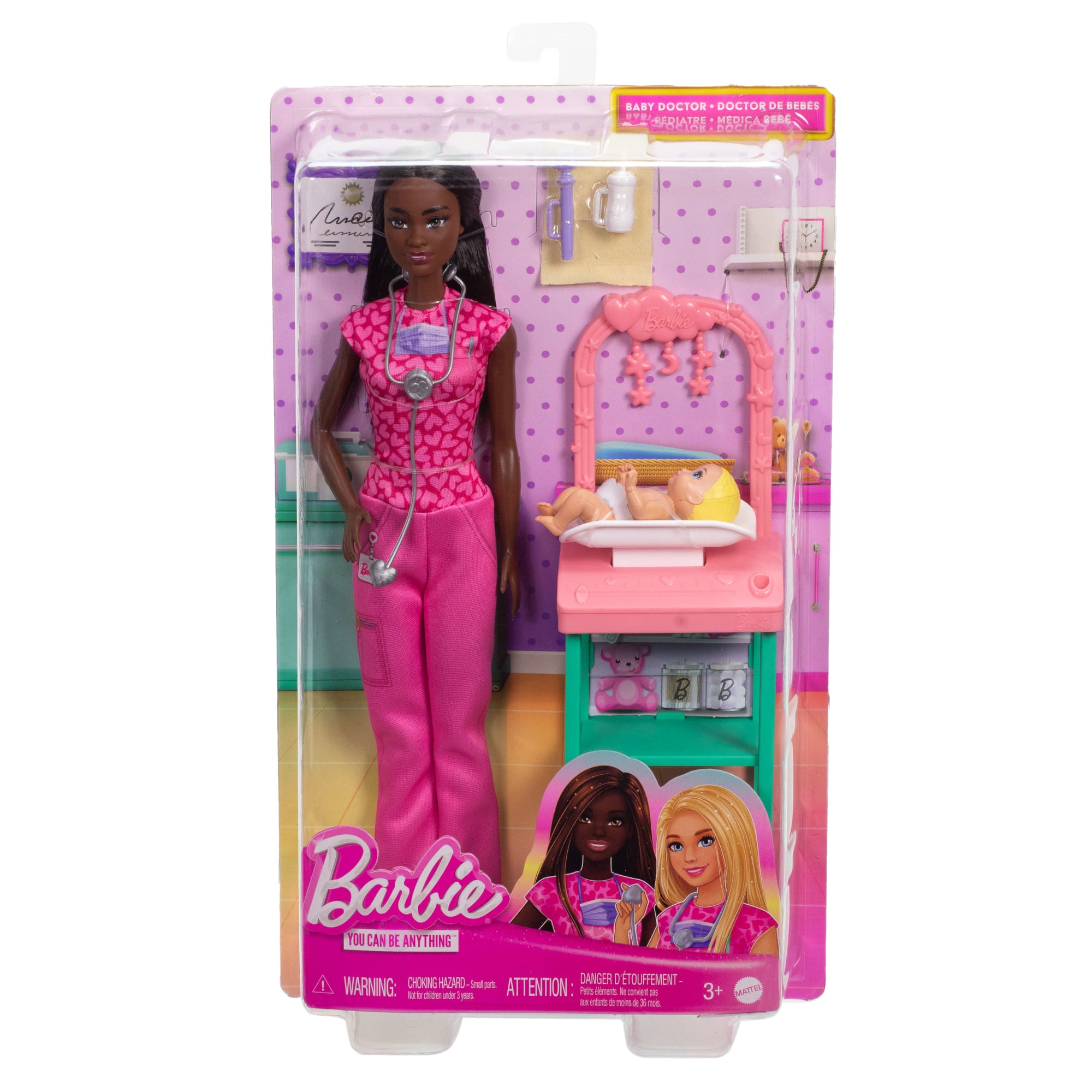 Barbie Baby Doctor Doll With Brunette Fashion Doll. 1 Baby Doll. Furniture & Accessories - Image 6