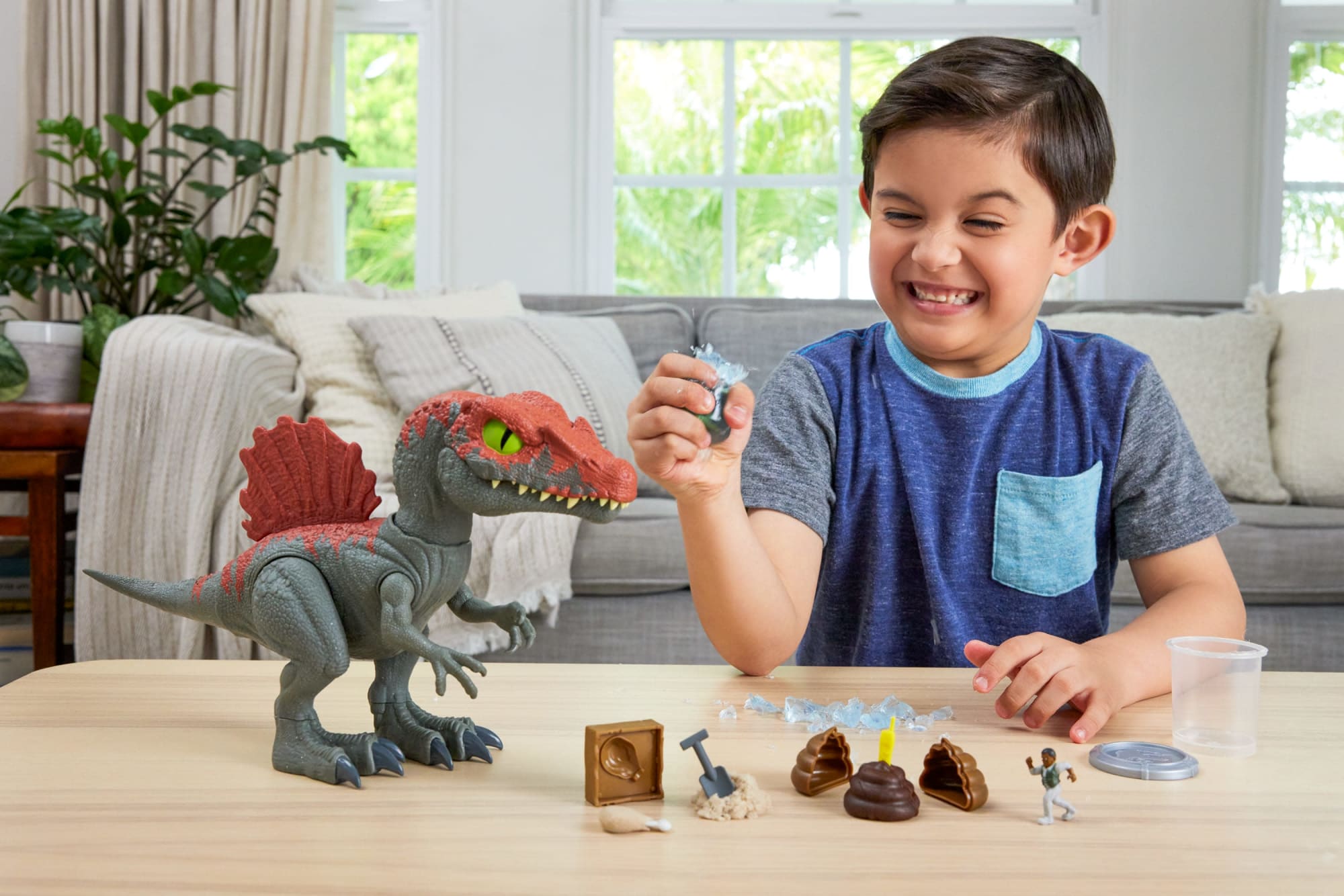 Jurassic World Crushivores Spinosaurus Cage Crasher Dinosaur Action Figure Unboxing Toy & Compounds - Image 2