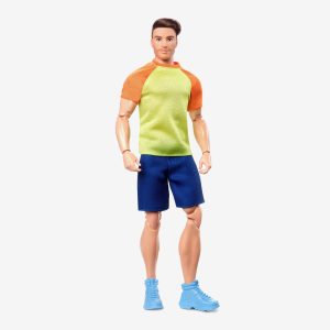 Barbie Looks Ken Doll (Buff Body. Curly Brunette Hair)