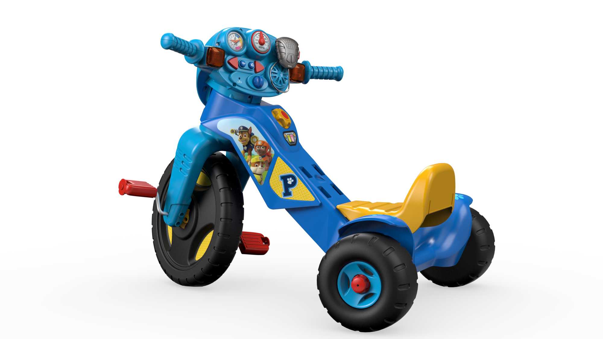 Fisher-Price Paw Patrol Lights & Sounds Trike Push & Pedal Ride-On Toddler Tricycle - Image 3