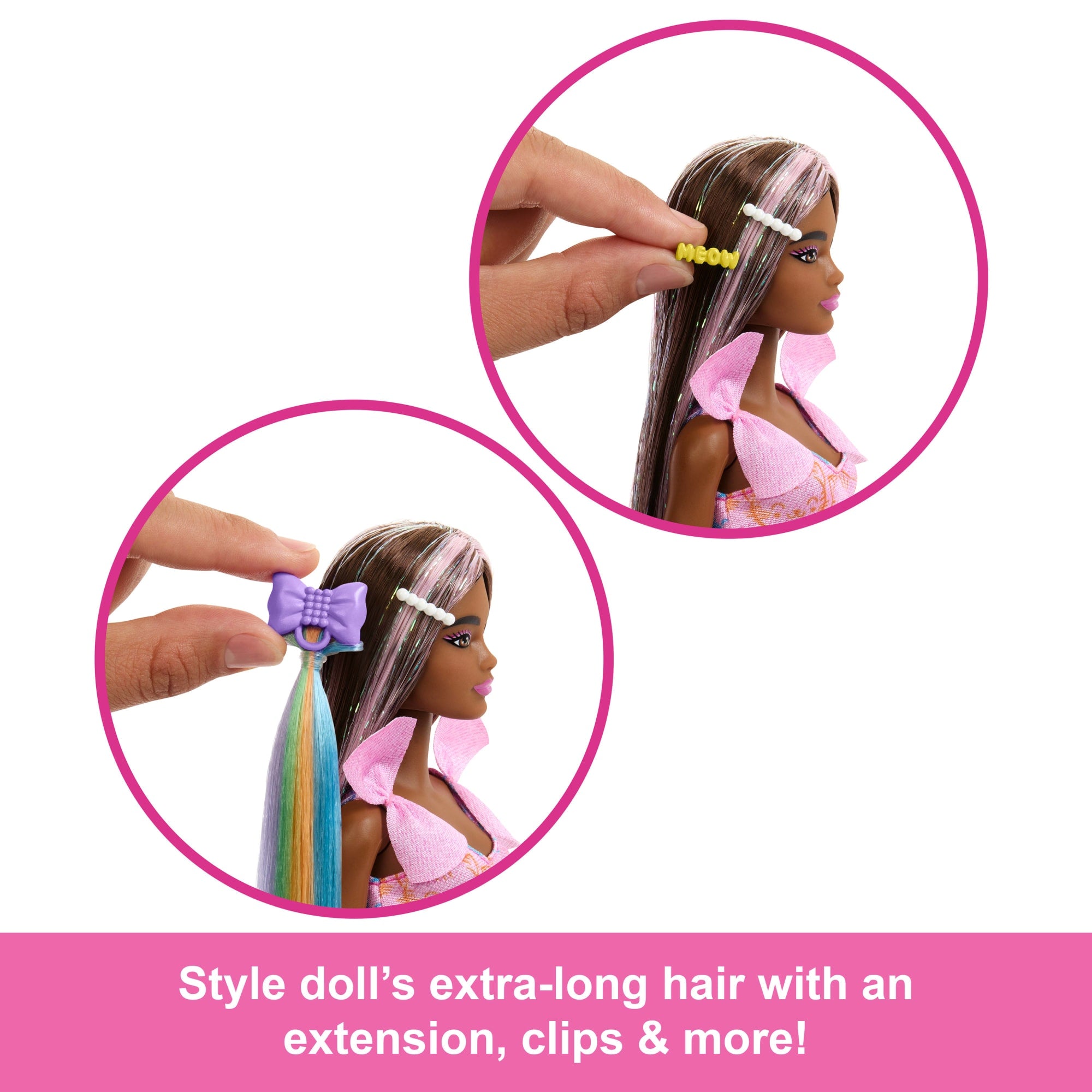 Barbie Fun & Fancy Doll & Accessories. Brunette Fashion Doll With Extra-Long Hair & 2 Looks - Image 5