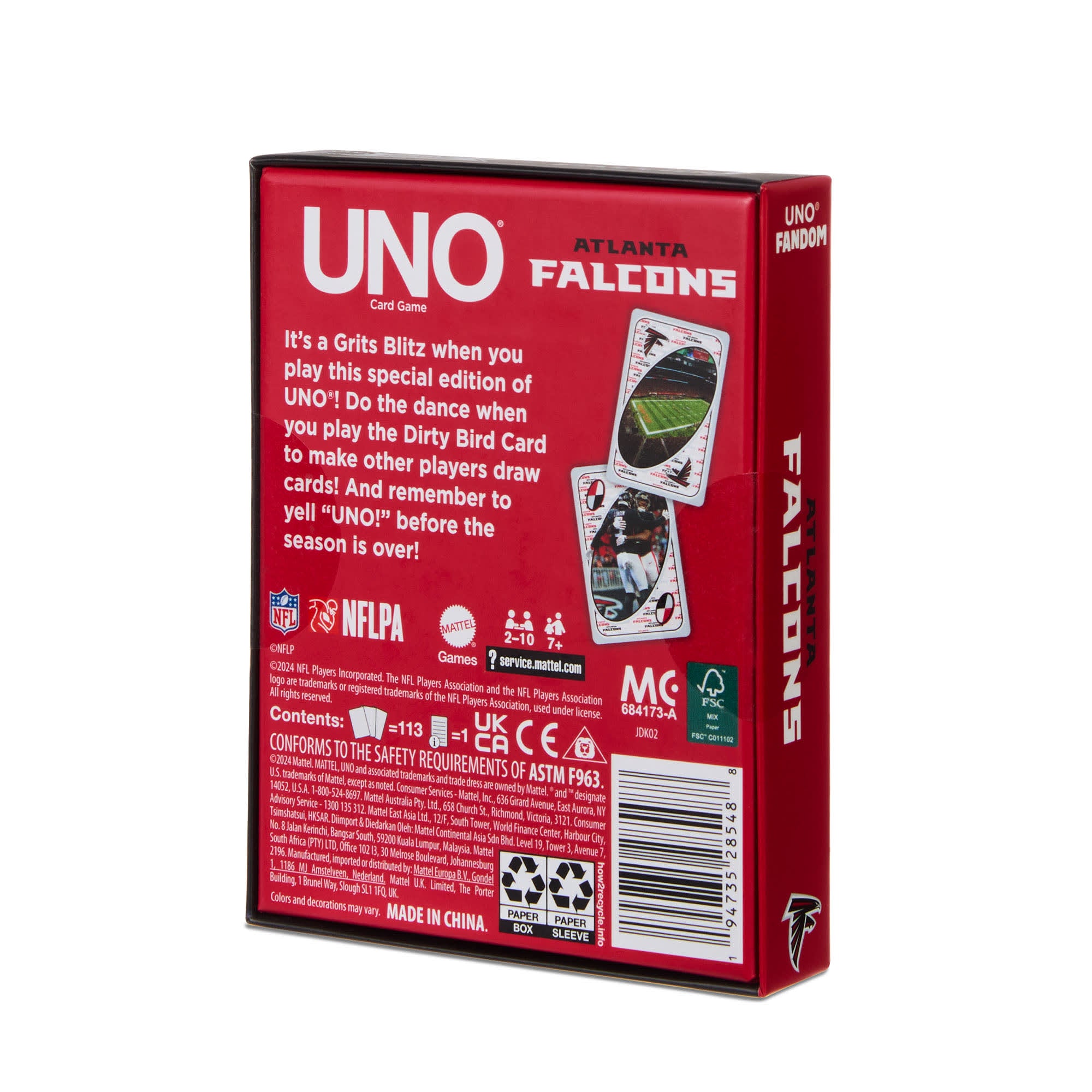 UNO Fandom NFL Atlanta Falcons Game Deck - Image 8