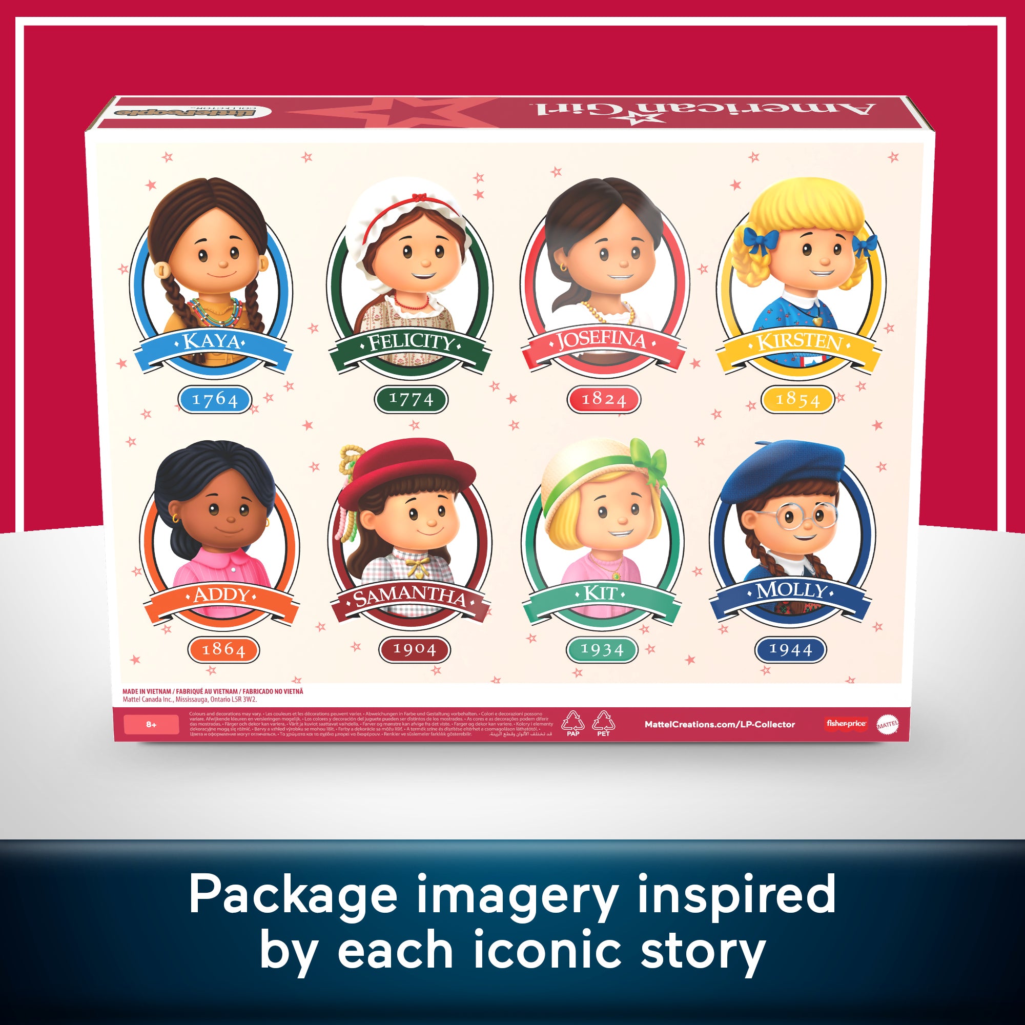 Little People Collector American Girl 40th Anniversary Special Edition Set For Fans. 8 Figures - Image 4