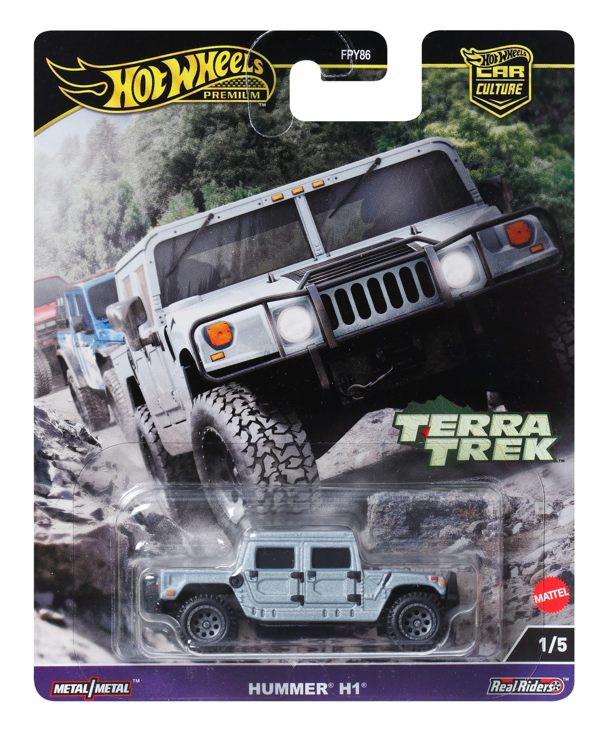 Hot Wheels Premium Car Culture Terra Trek Hummer H1 1:64 Scale Collectible Toy Vehicle - Image 6
