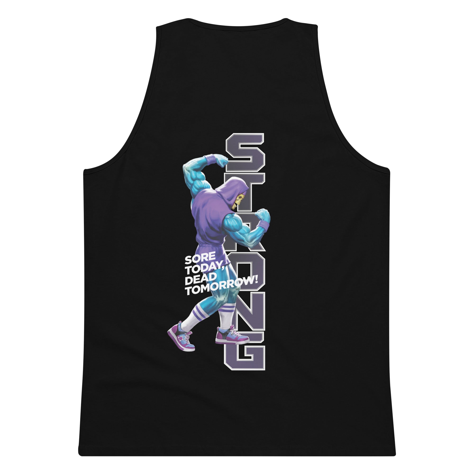 Masters of the Universe Gym Bro Skeletor Strong Black Tank Top - Image 5