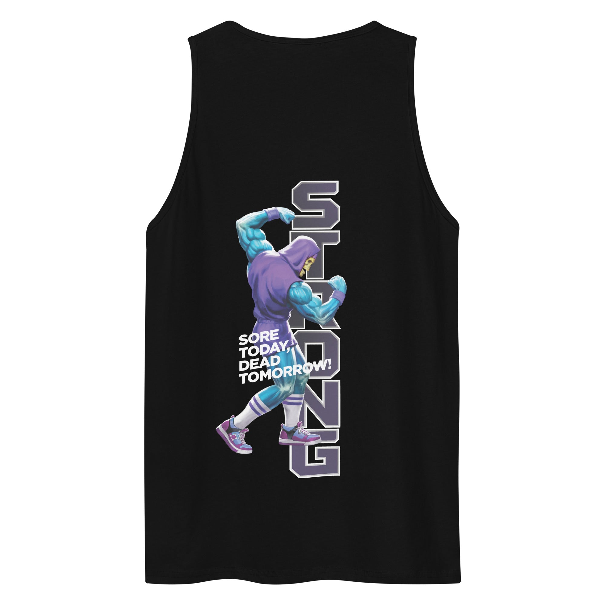 Masters of the Universe Gym Bro Skeletor Strong Black Tank Top - Image 2