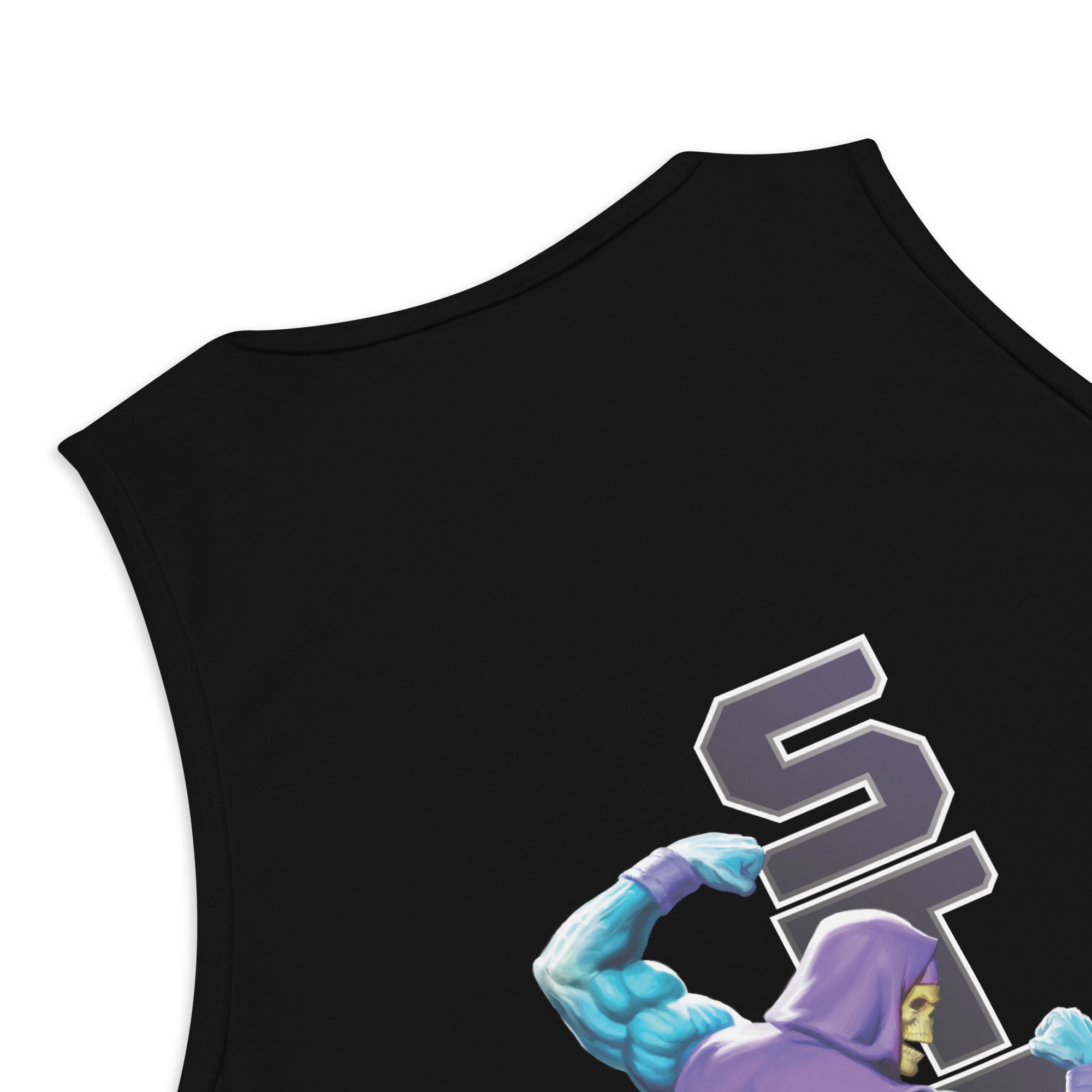 Masters of the Universe Gym Bro Skeletor Strong Black Tank Top - Image 3