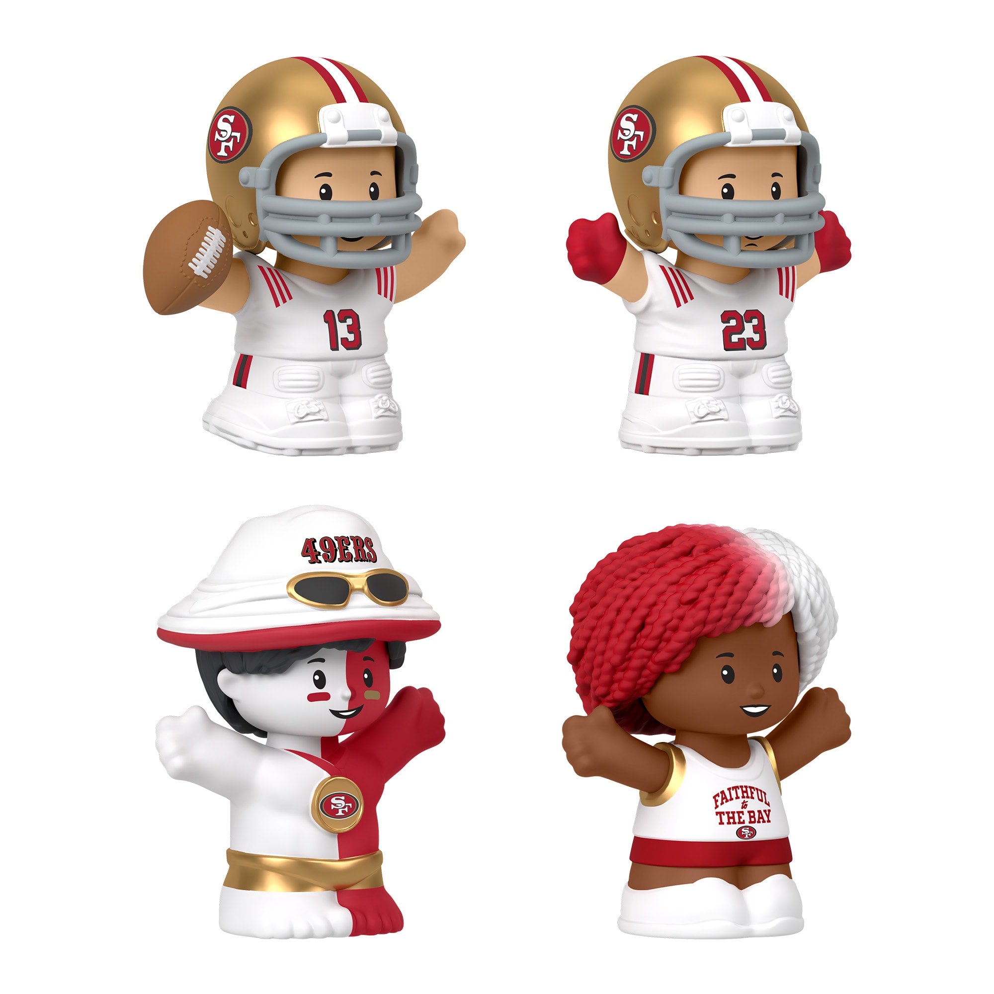 Little People Collector San Francisco 49ers Alternate Jersey Figure Set - Image 3