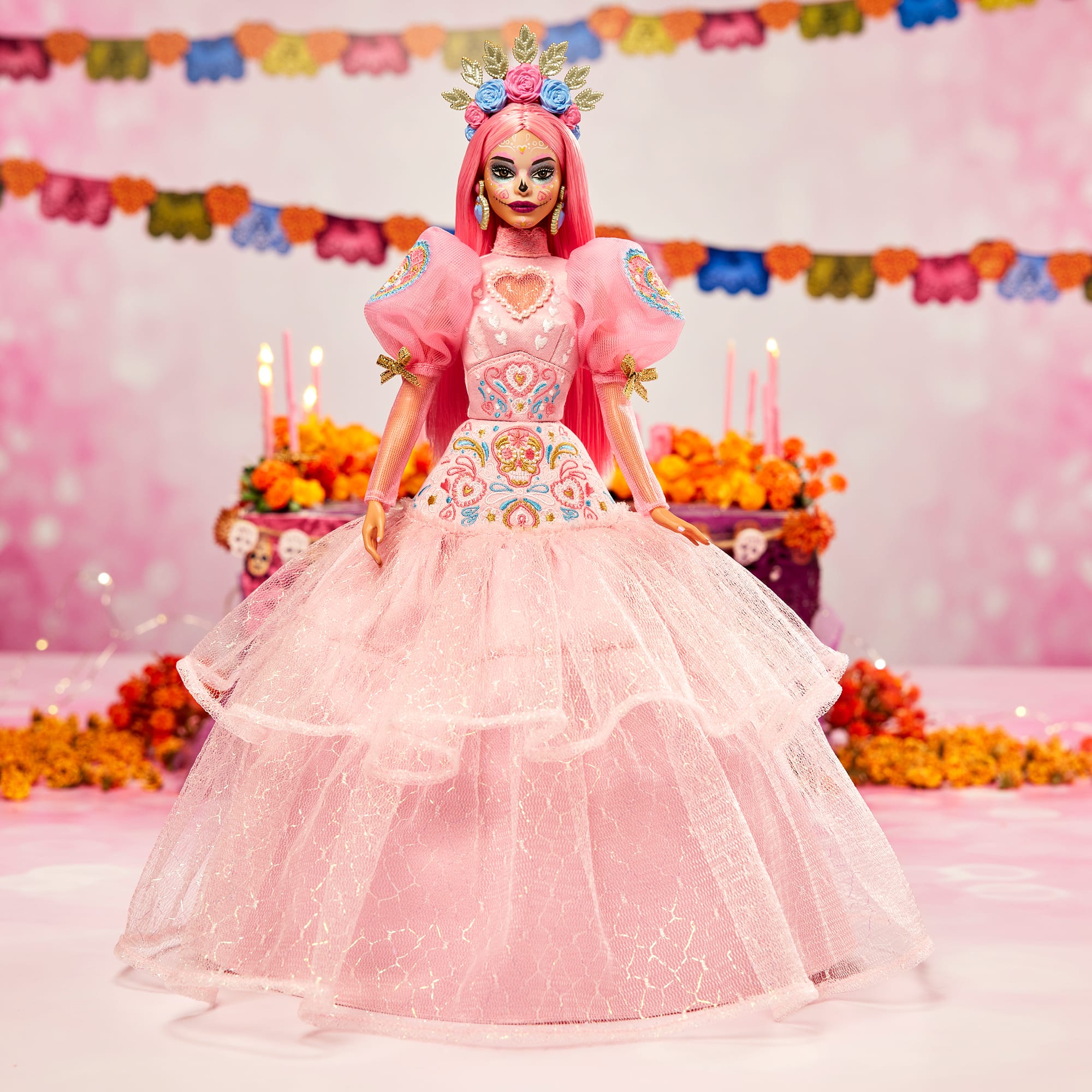 2023 Día De Muertos Barbie x Pink Magnolia Doll - Image 2