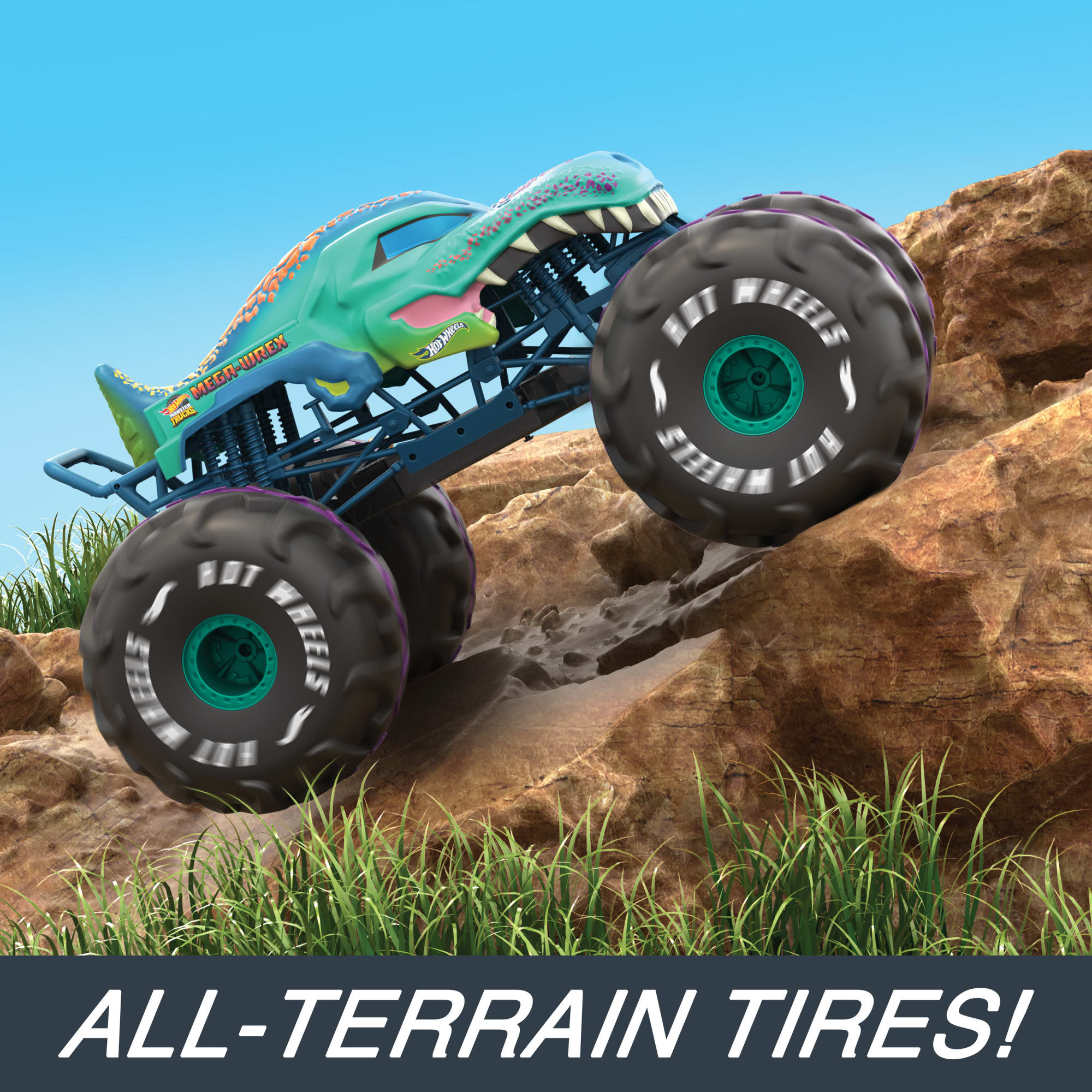 Hot Wheels Monster Trucks RC Battery-Powered 1:6th Scale MEGA-Wrex - Image 6