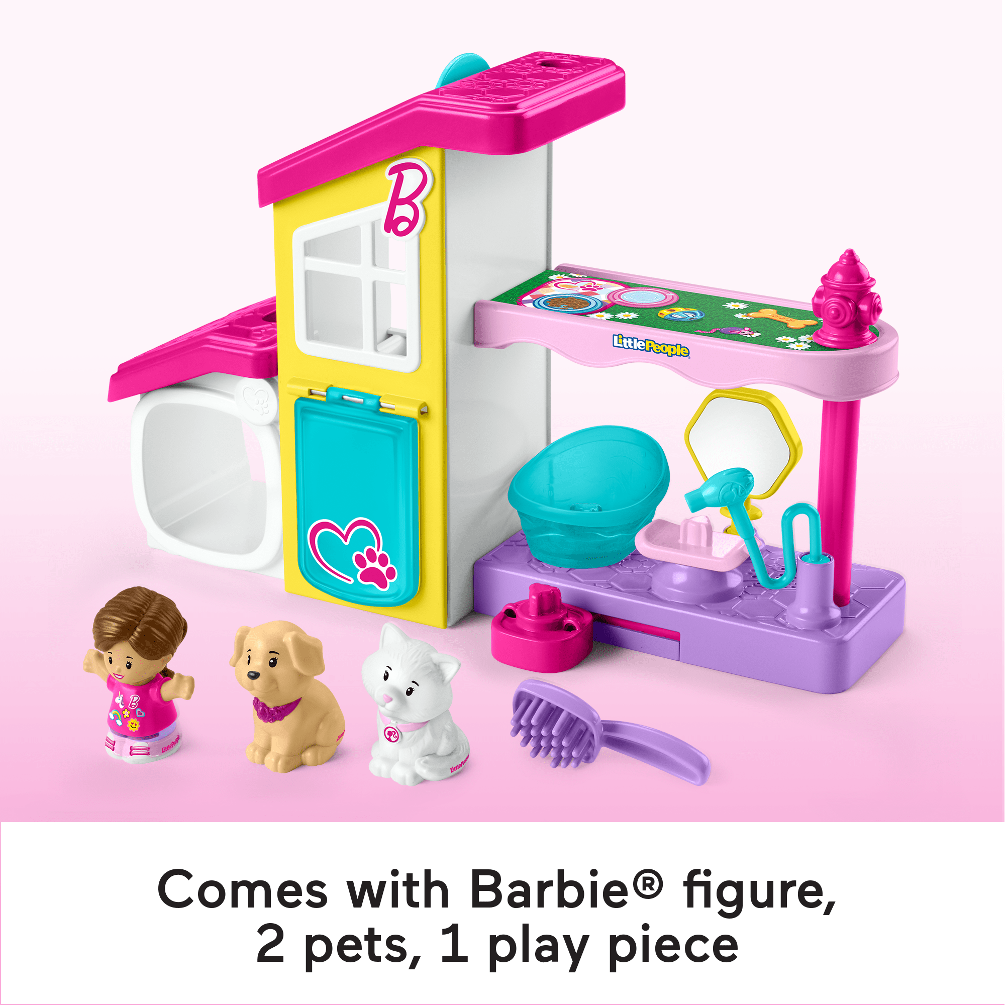 Fisher-Price Little People Barbie Play And Care Pet Spa Musical Toddler Playset. 4 Pieces - Image 5