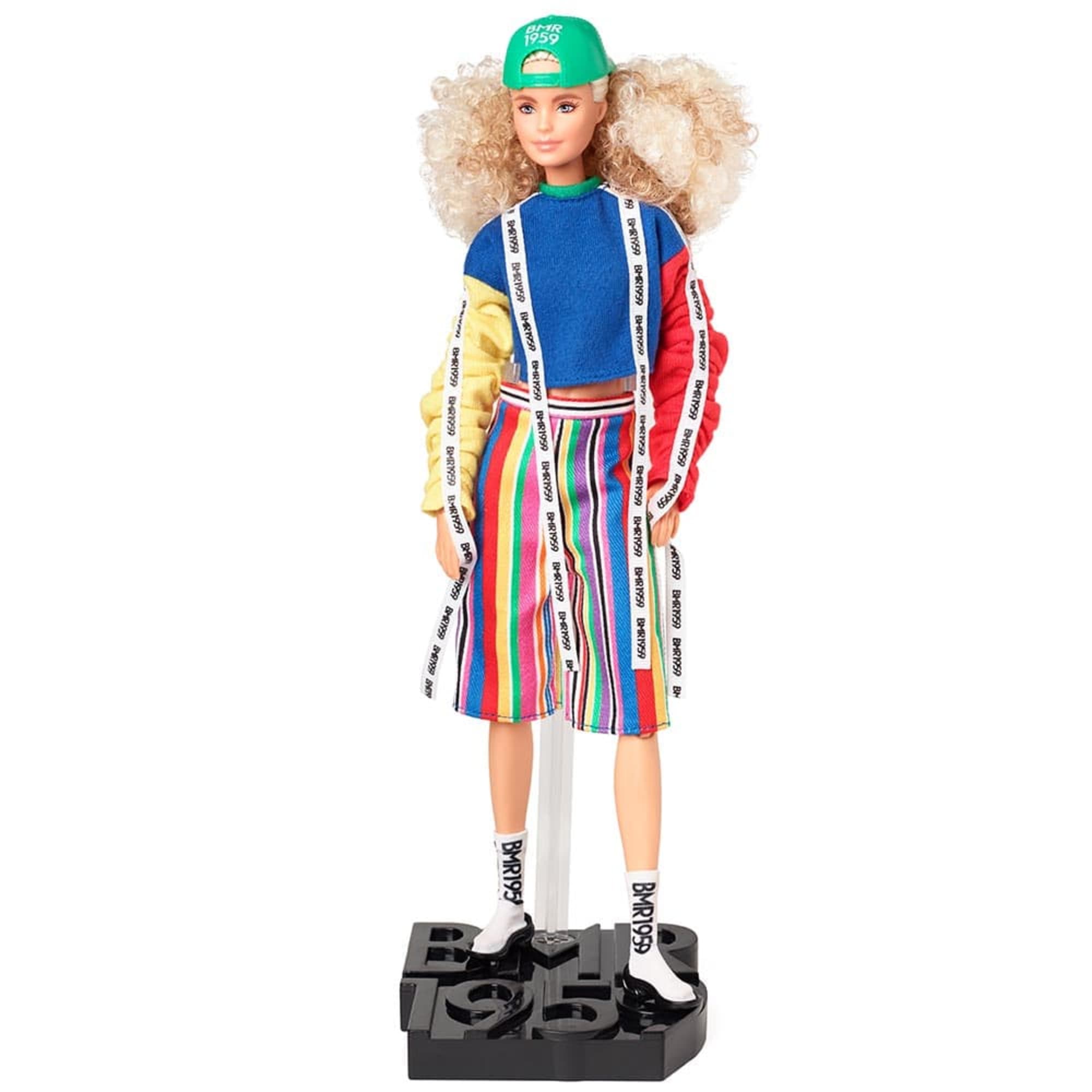 Barbie BMR1959 Doll - Color Block Sweatshirt with Logo Tape & Striped Shorts - Image 5