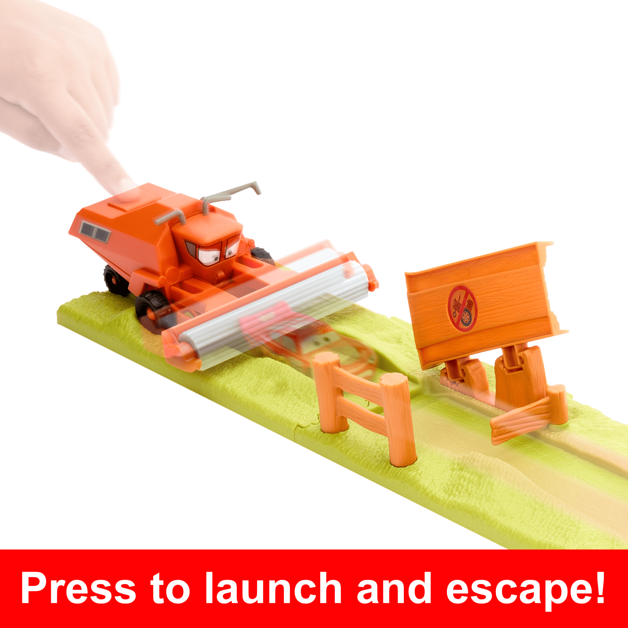Disney And Pixar Cars Frank Escape & Stunt Race Playset With Lightning Mcqueen Toy Car - Image 2
