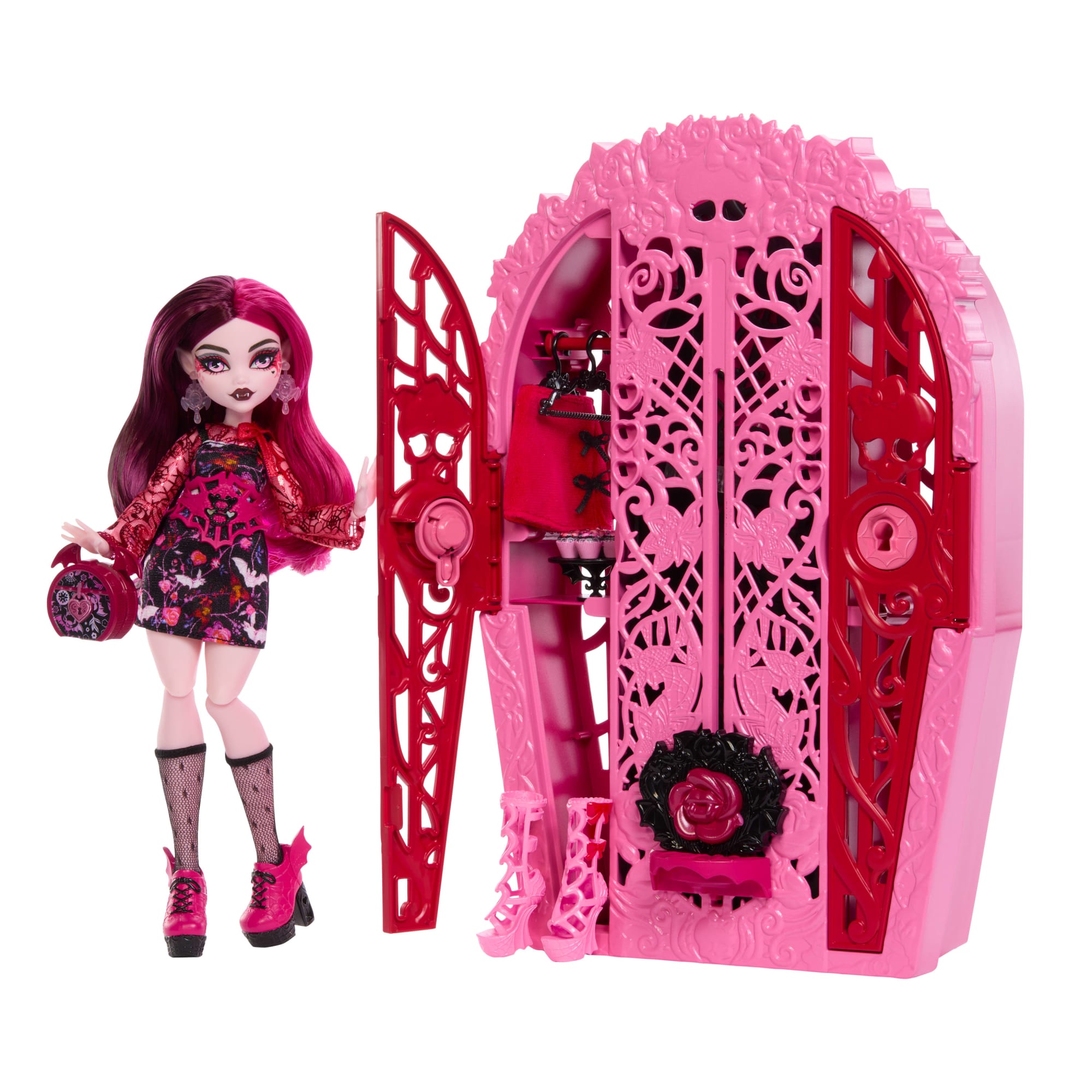 Monster High Skulltimate Secrets Garden Mysteries Playset. Draculaura Doll With 19+ Surprises