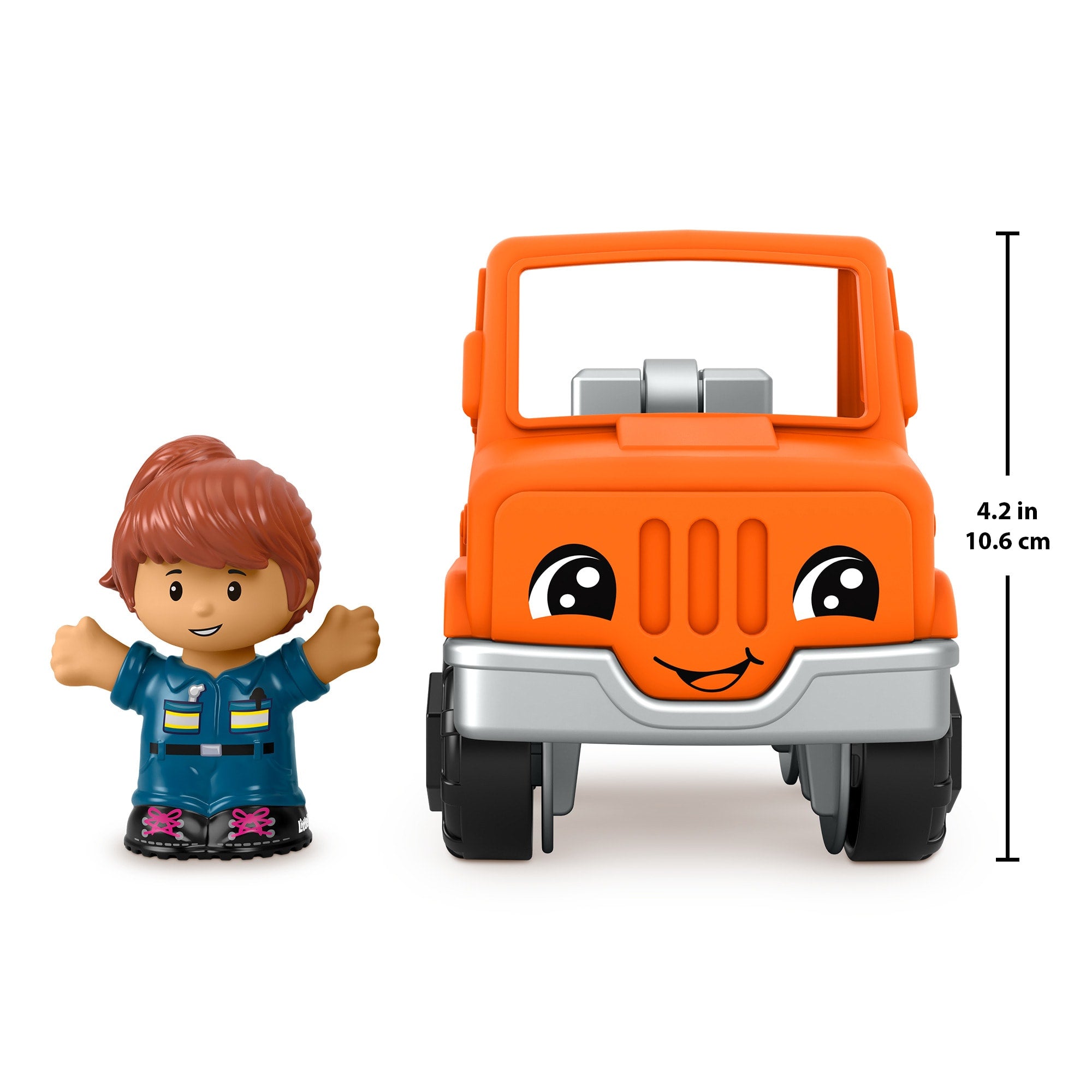 Fisher-Price Little People Help And Go Tow Truck & Figure Set For Toddlers. 2 Pieces - Image 8