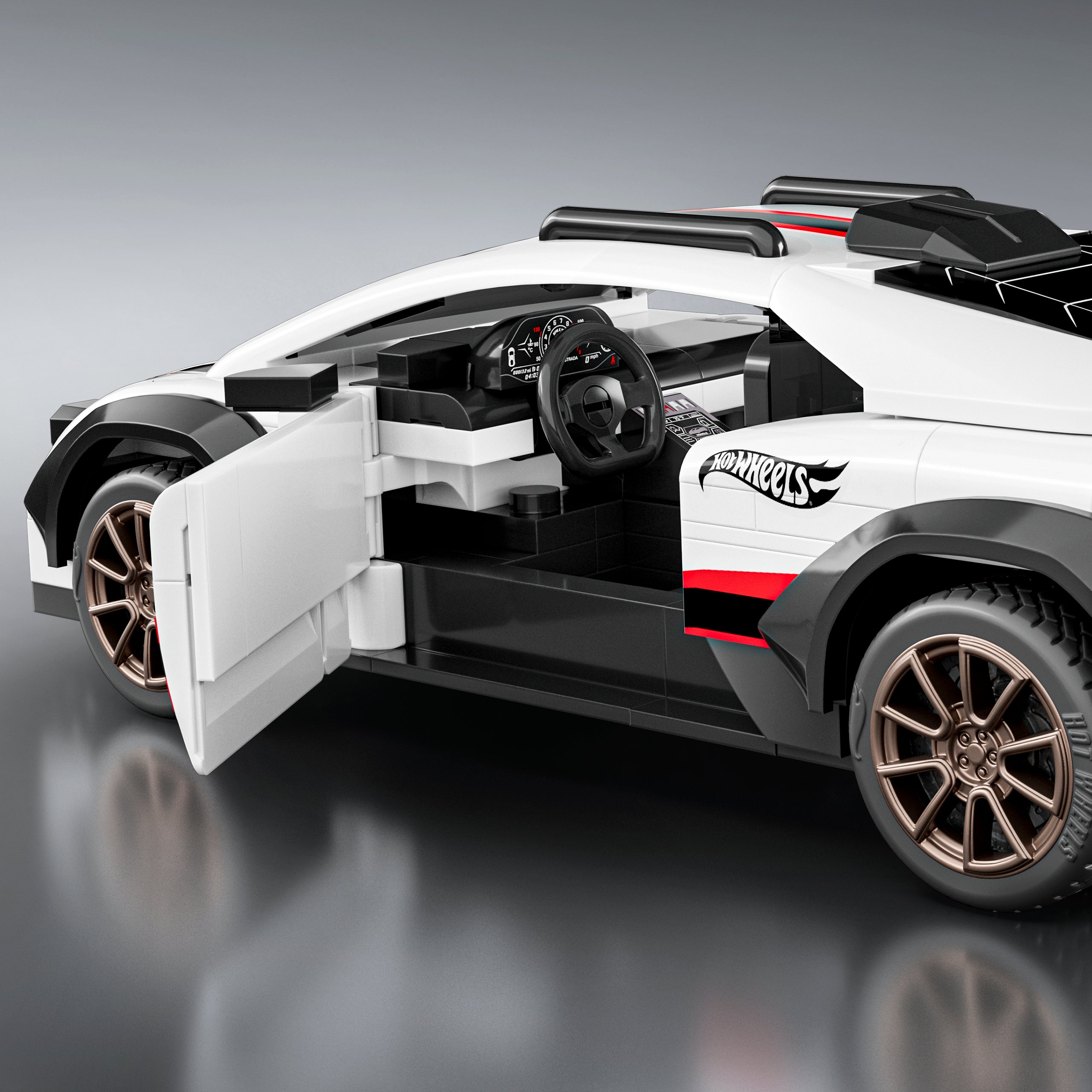 Mattel Brick Shop Hot Wheels Juguete de Construcción Speed Lamborghini Huracan Sterrato - Image 6