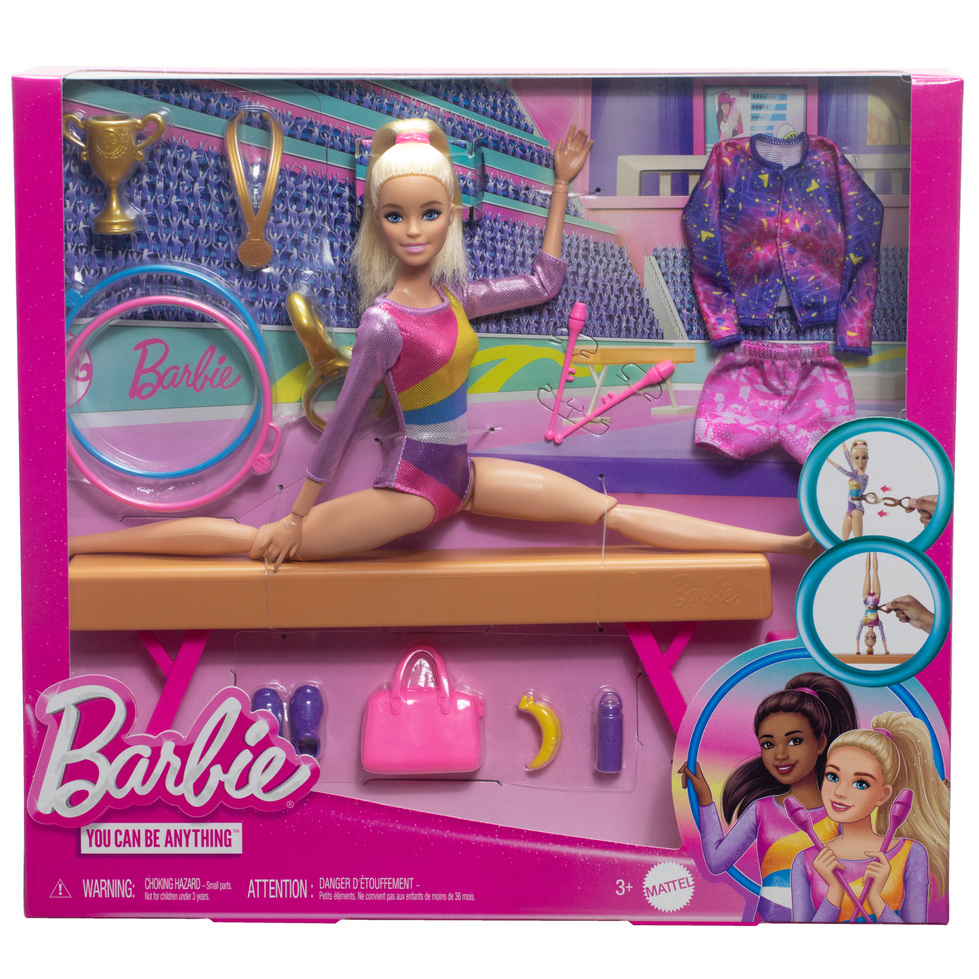 Barbie Profissões Conjunto de Brinquedo Ginasta Cabelo Loiro - Image 6