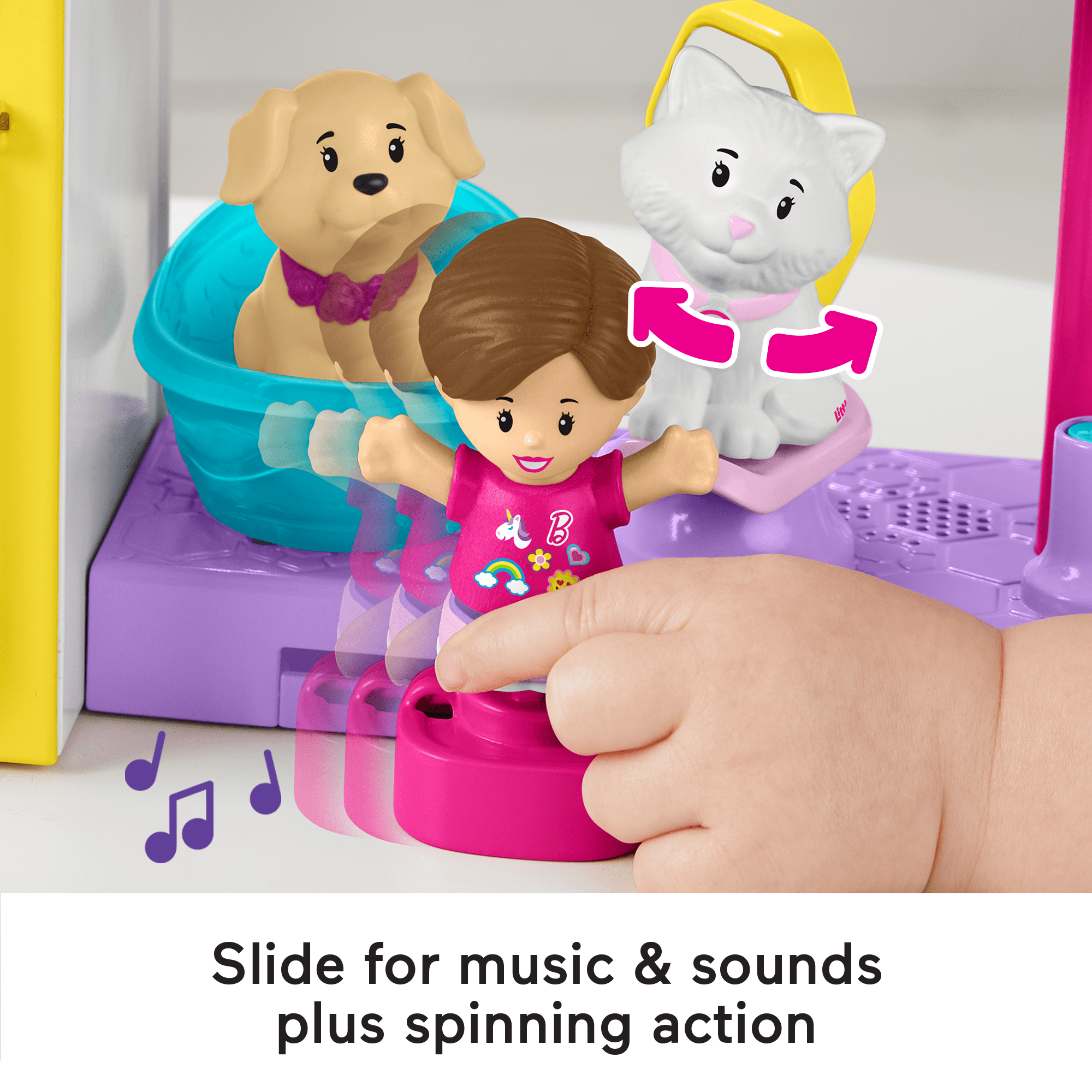Fisher-Price Little People Barbie Play And Care Pet Spa Musical Toddler Playset. 4 Pieces - Image 3