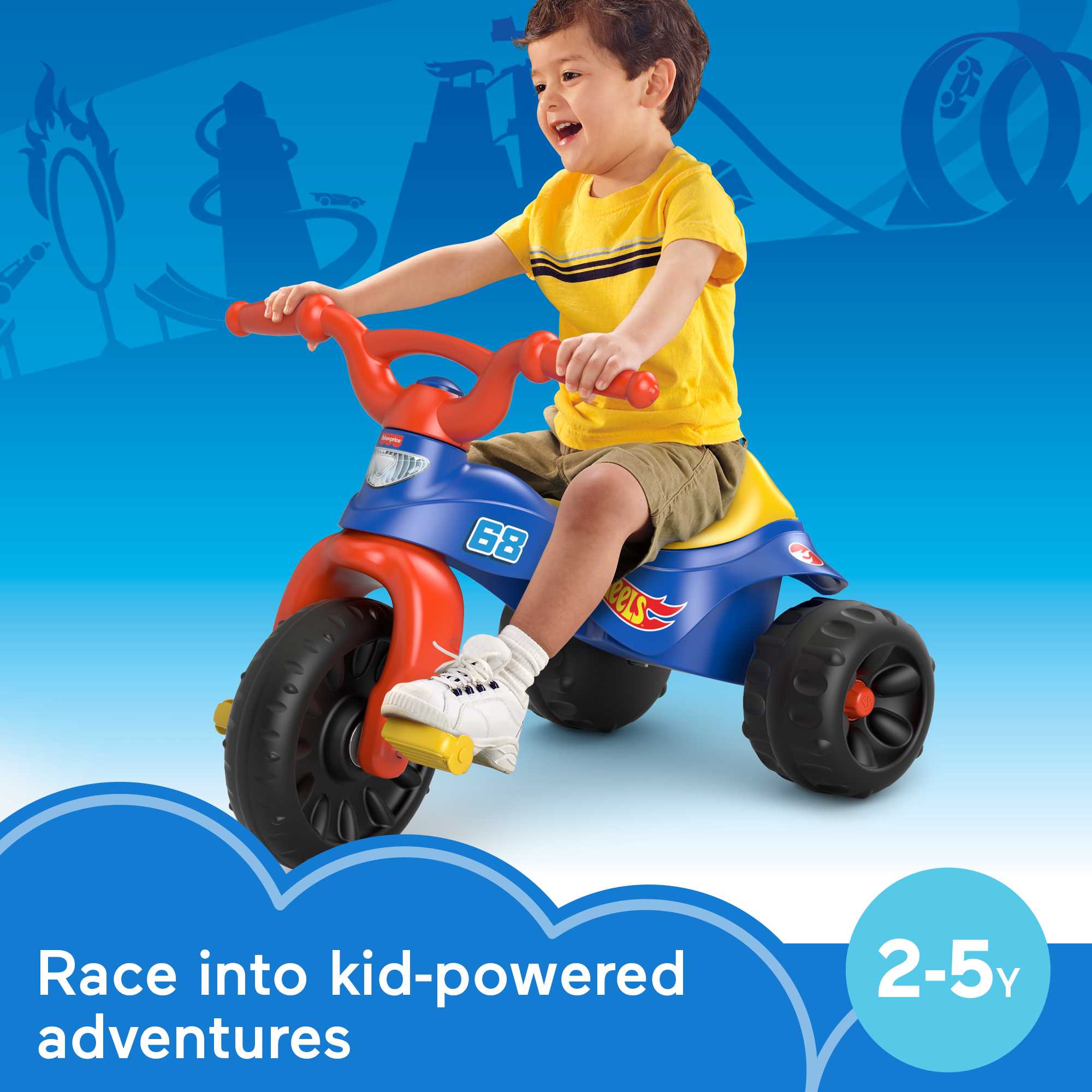 Fisher-Price Hot Wheels Tough Trike Toddler Tricycle With Handlebar Grips - Image 2