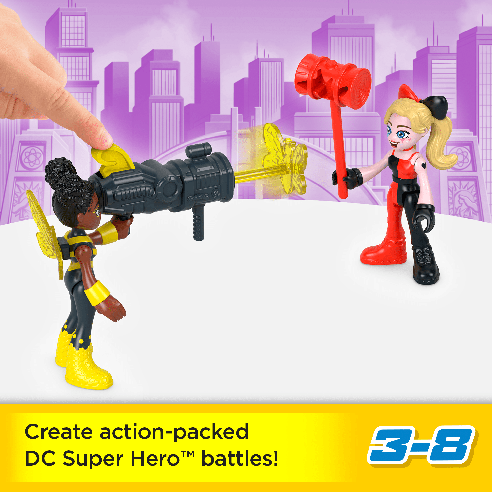 Imaginext DC Super Friends Rivals Pack 8-Piece Figures & Accessories Set. Preschool Toys - Image 2