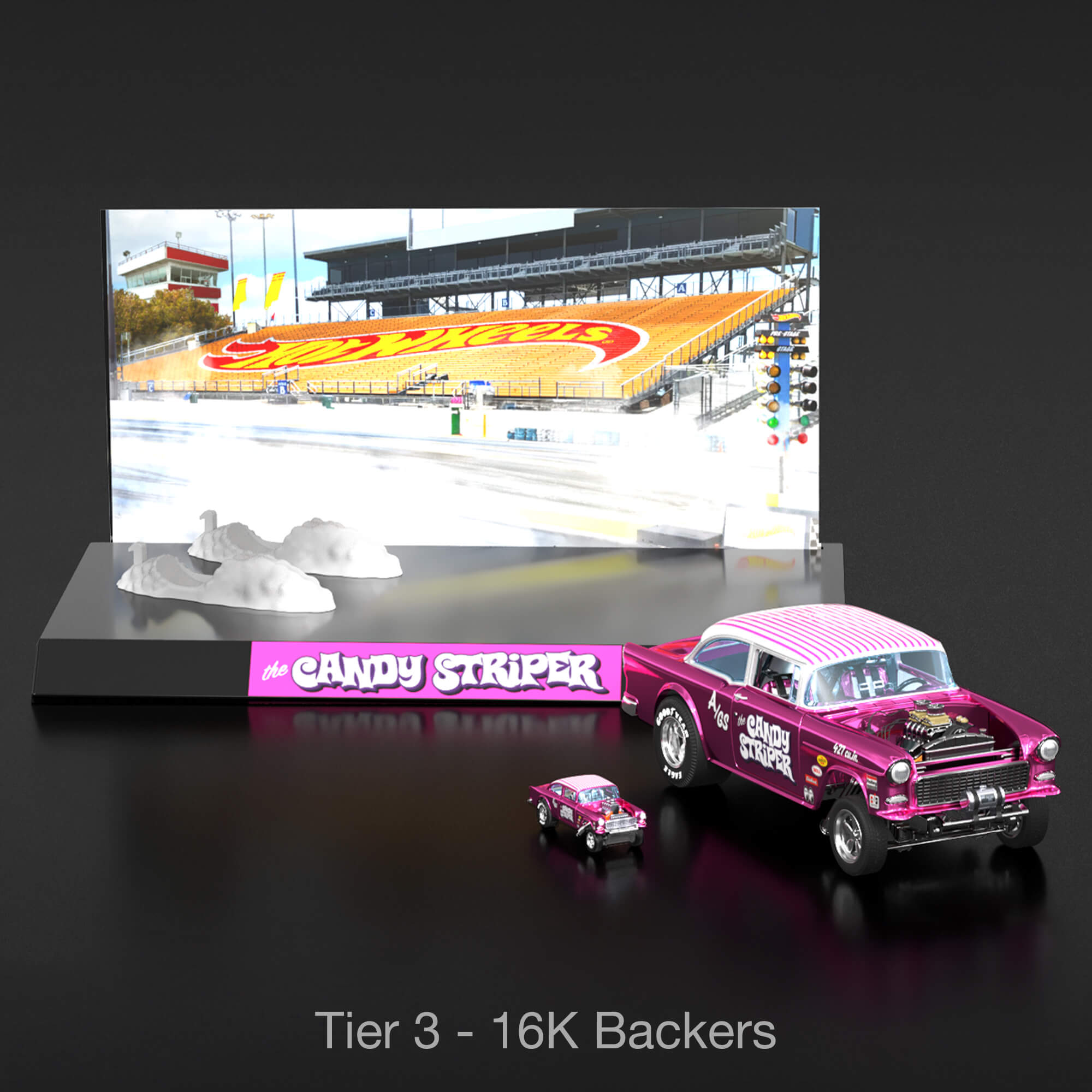 Hot Wheels RLC Exclusive 1:18 Scale '55 Chevy Bel Air Gasser Candy Striper - Crowdfund