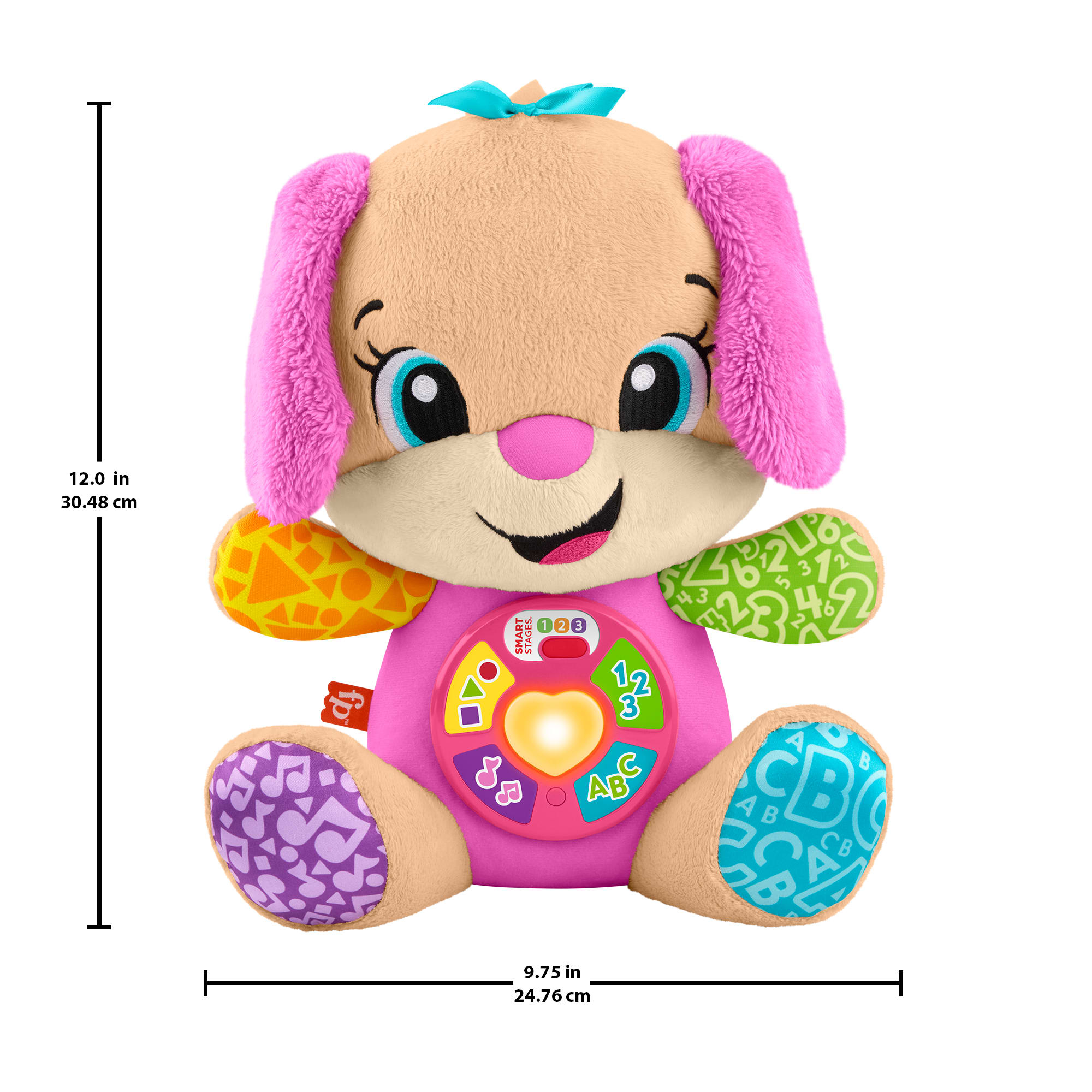 Fisher-Price Laugh & Learn Smart Stages Sis Pink Plush Musical Learning Toy For Baby & Toddler - Image 5