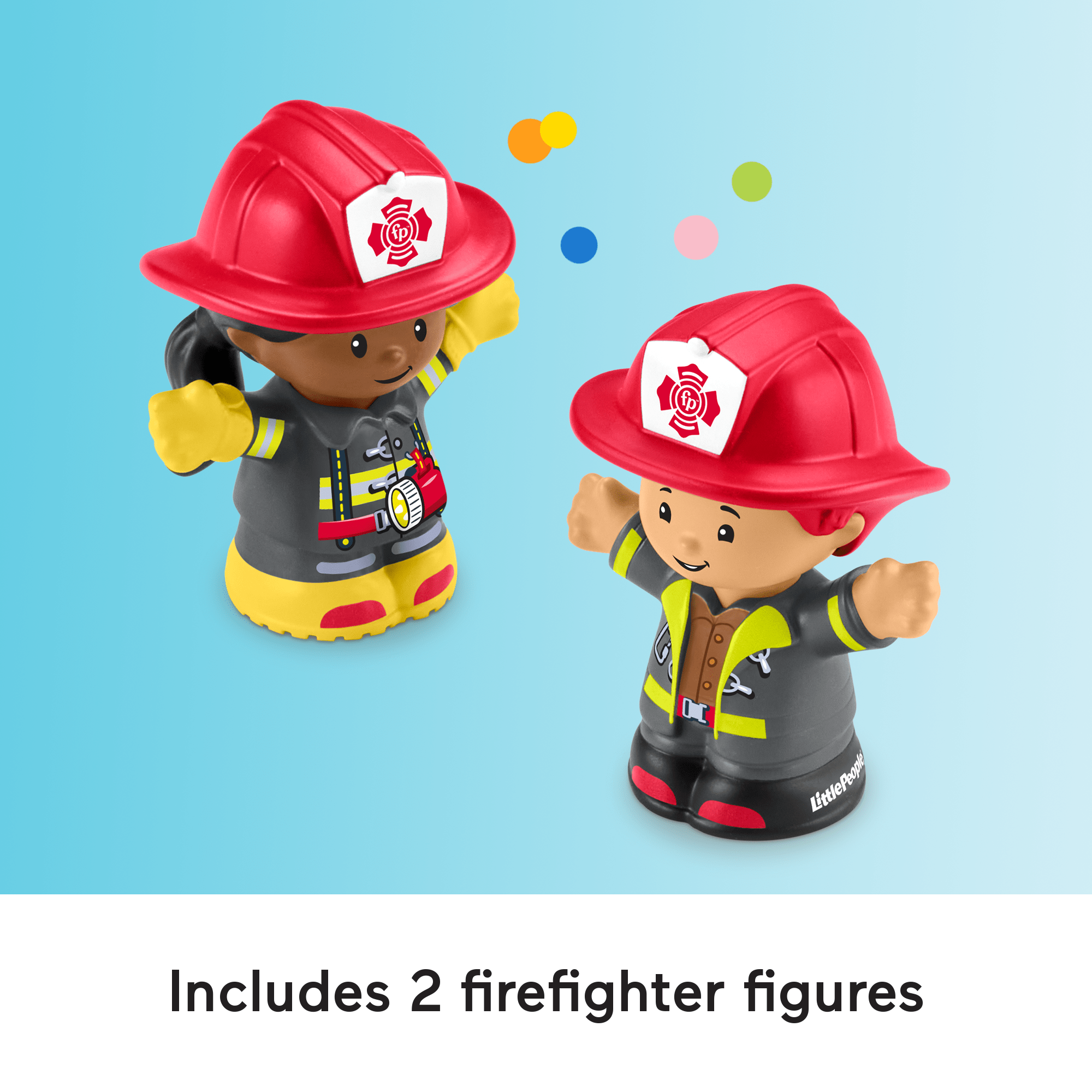 Fisher-Price Little People Fire Truck Musical Toddler Toy With Lights Sounds & 2 Figures - Image 5