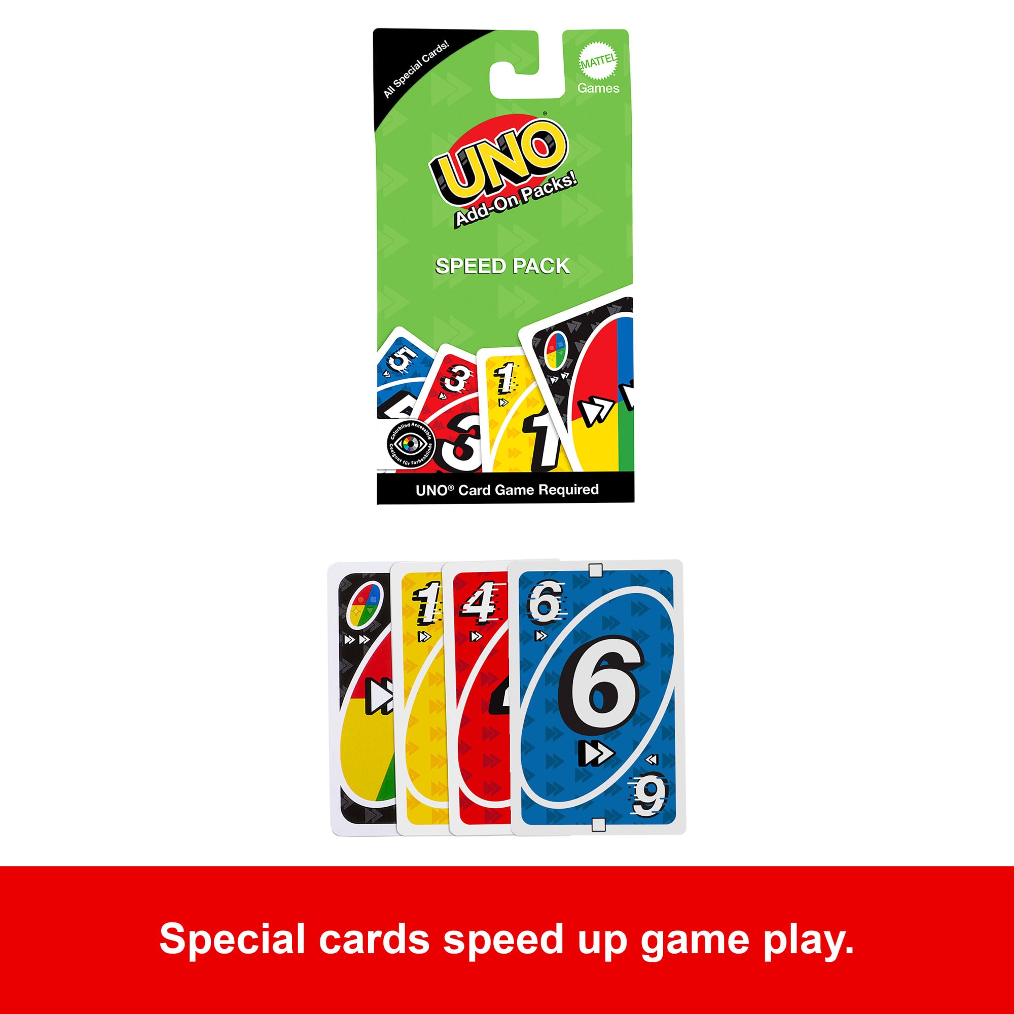 UNO Add-On-Packs Speed Pack Card Game For Kids. Family & Game Nights. Travel. Camping & Parties - Image 3