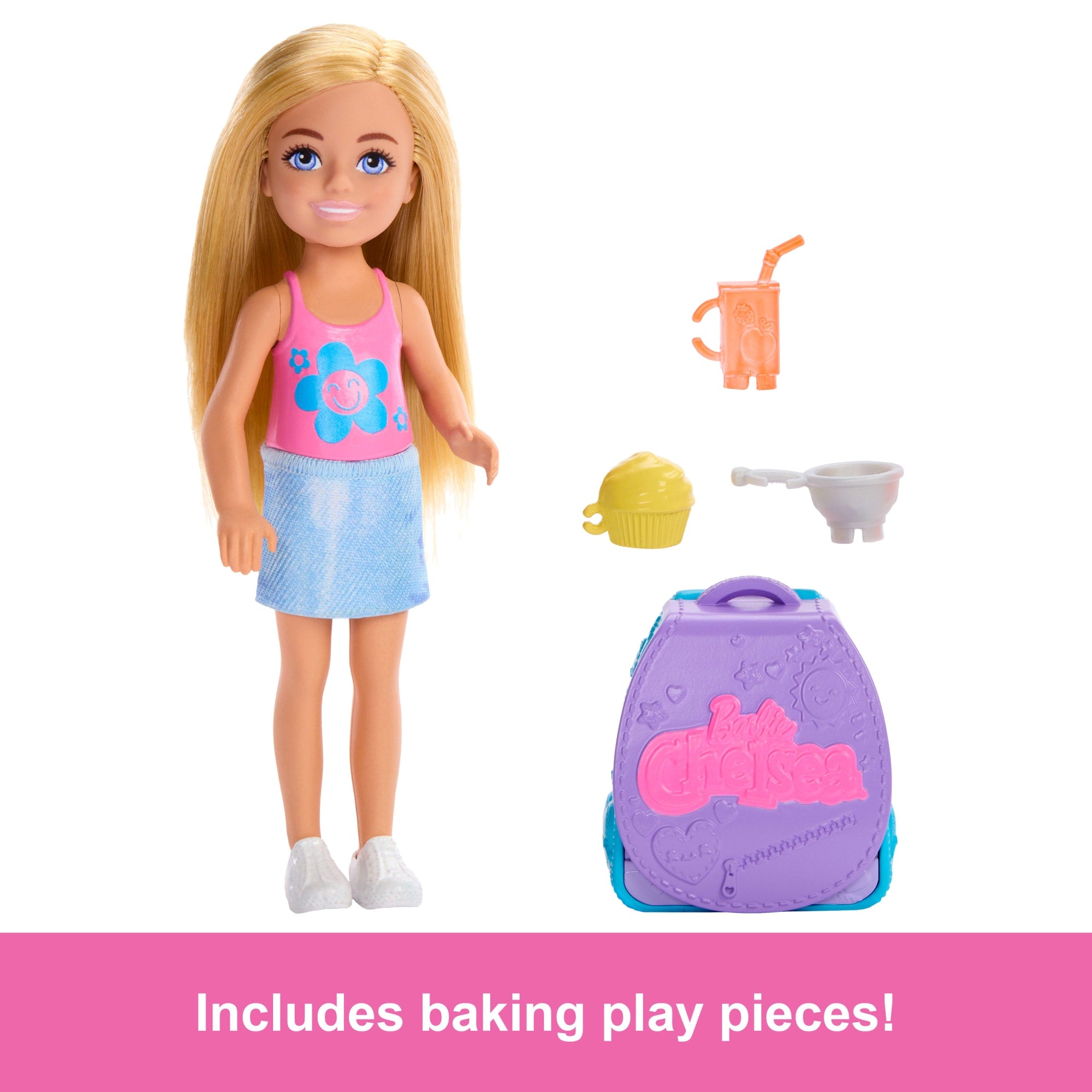 Barbie Family & Friends Chelsea Cupcake Baking Backpack Chelsea Doll And Accessories. Backpack With Cupcake Play Piece - Image 4