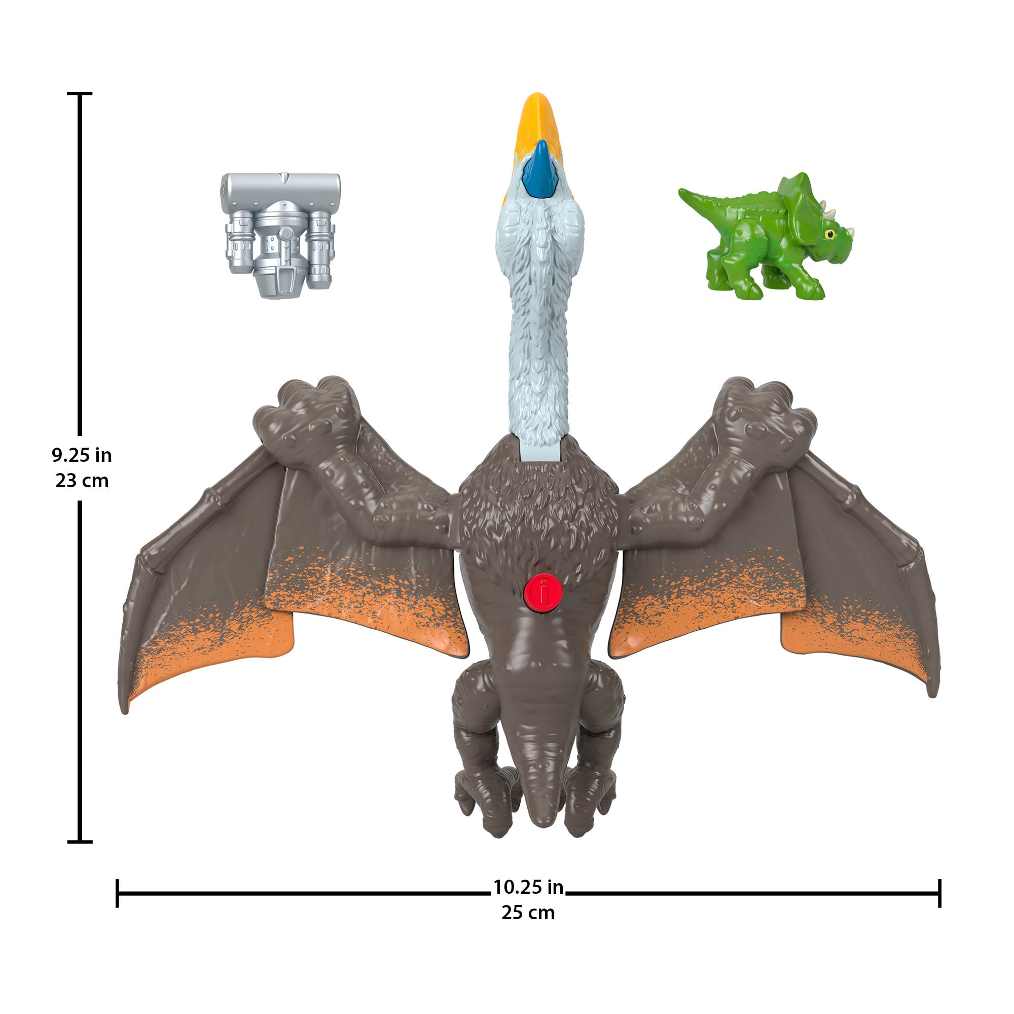 Imaginext Jurassic World Dominion Quetzal Dinosaur Toy With Soaring Action. 3 Piece Preschool Toys - Image 4