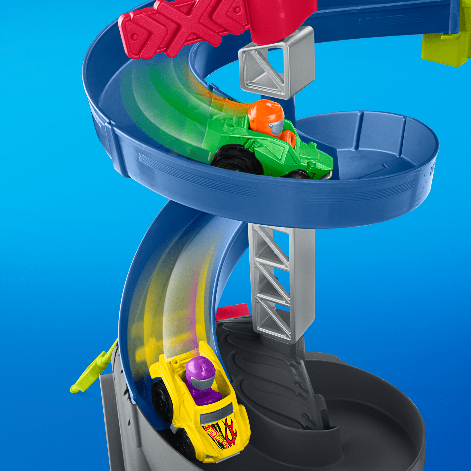Little People Hot Wheels Juguete para Bebés Pista de Carreras y Choques - Image 3