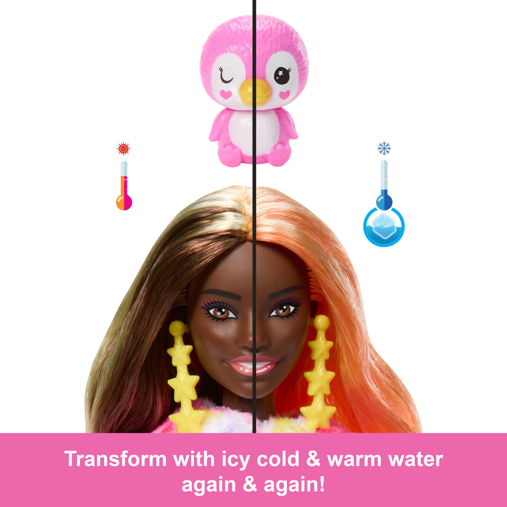 Barbie Cutie Reveal Penguin Doll & Accessories. Color Dream Series With 10 Surprises - Image 4
