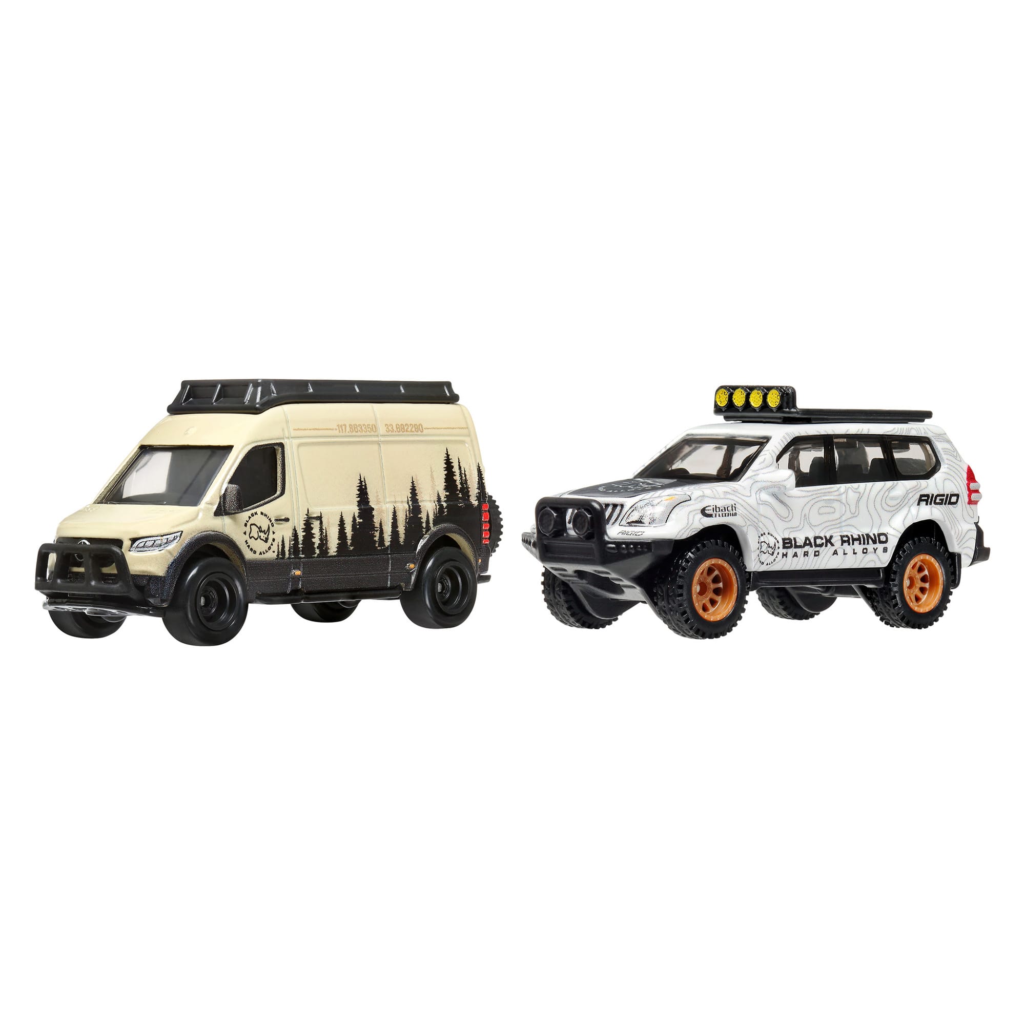 Hot Wheels Premium Car Culture 2-Pack - '05 Toyota Land Cruiser Prado & Mercedes Benz Sprinter Tourer - Image 2