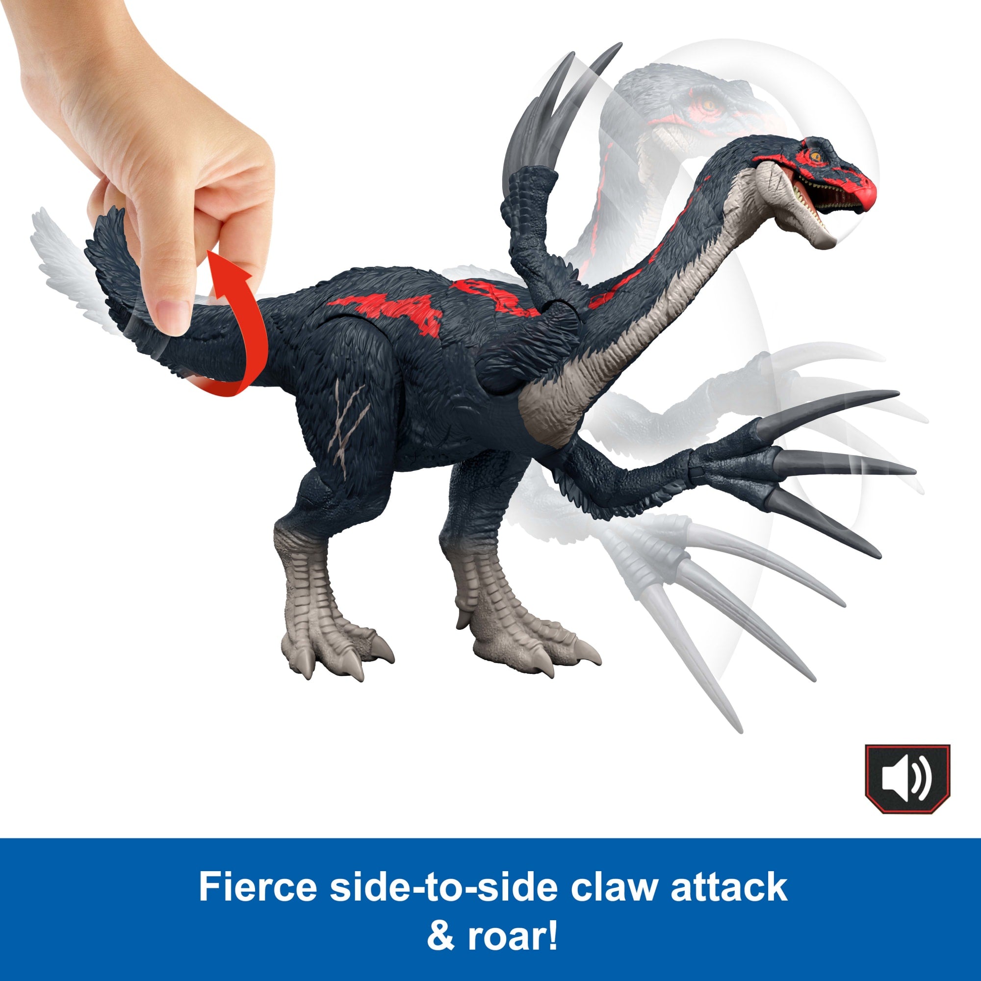 Jurassic World Slash N Roar Therizinosaurus Dinosaur Figure. Attack & Sound Toy. Chaos Theory - Image 4