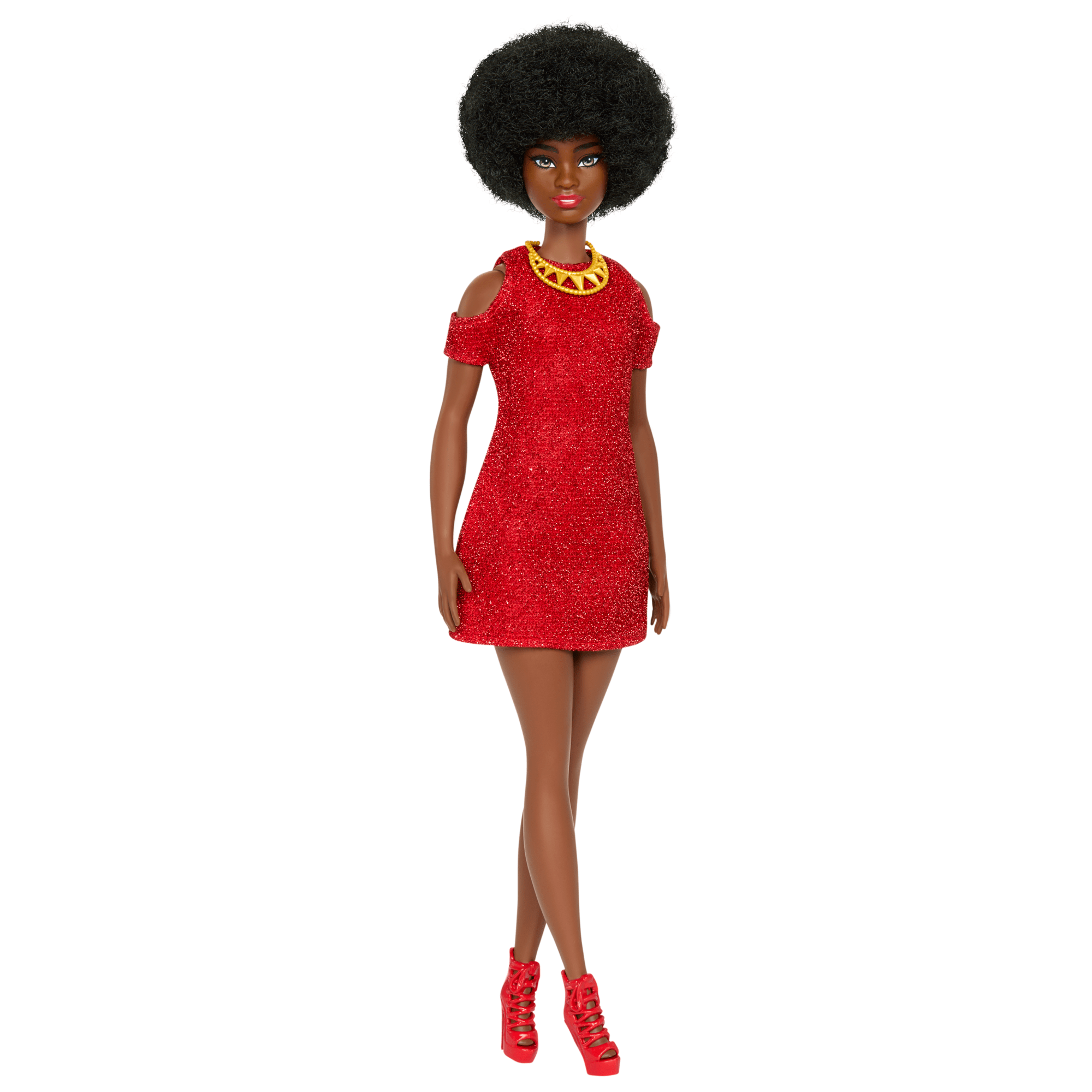 Barbie Fashionista Muñeca Vestido Rojo Brillante
