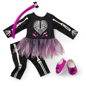 You Glow. Girl! Skeleton Costume for 18-inch Dolls