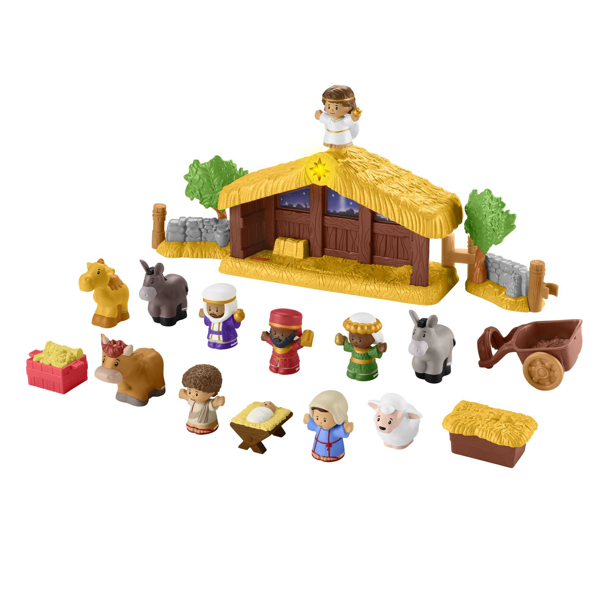Fisher-Price Little People Nativity Set For Toddlers With Light & Music. 18 Play Pieces