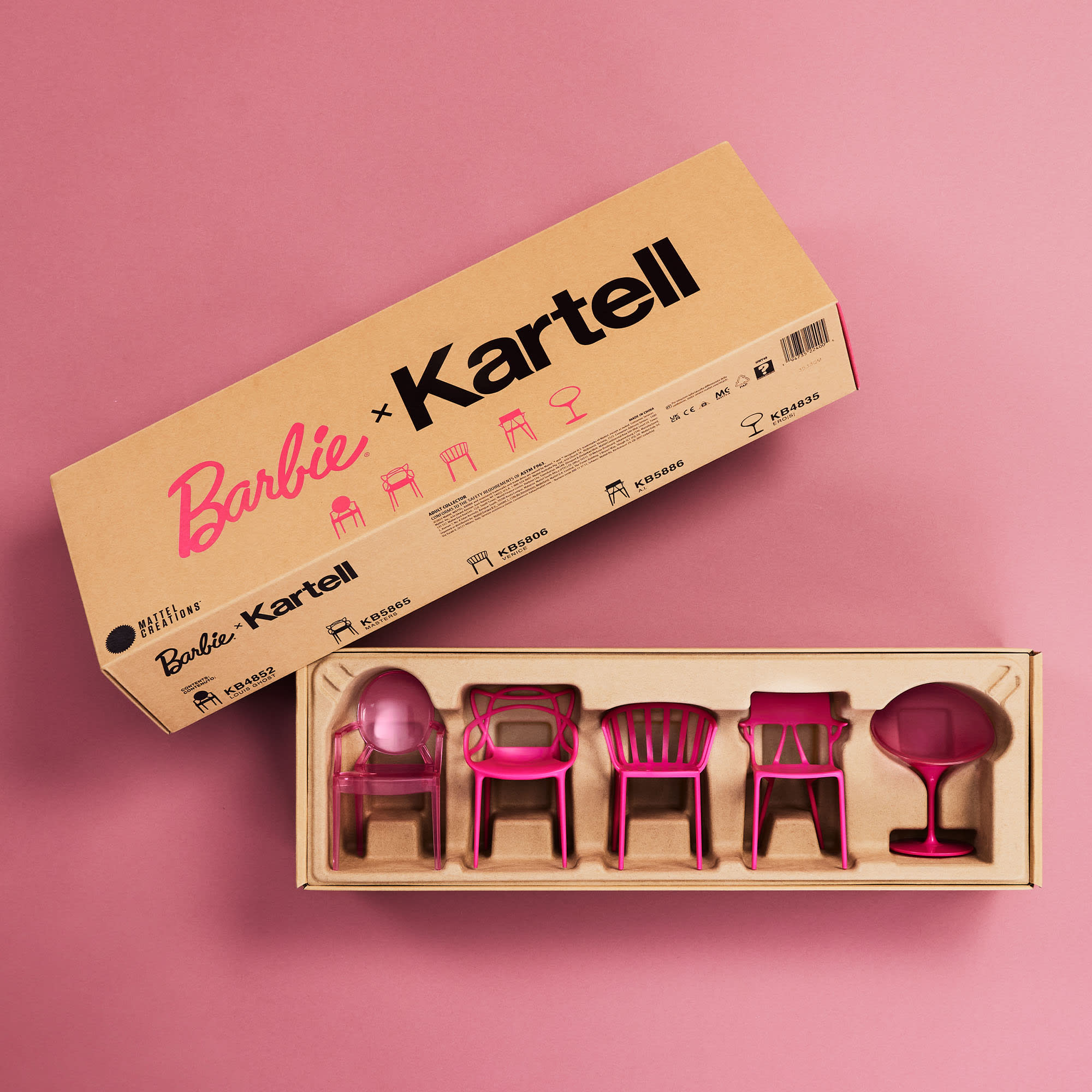 Barbie x Kartell 5-Piece Doll-Sized Chair Set - Image 9
