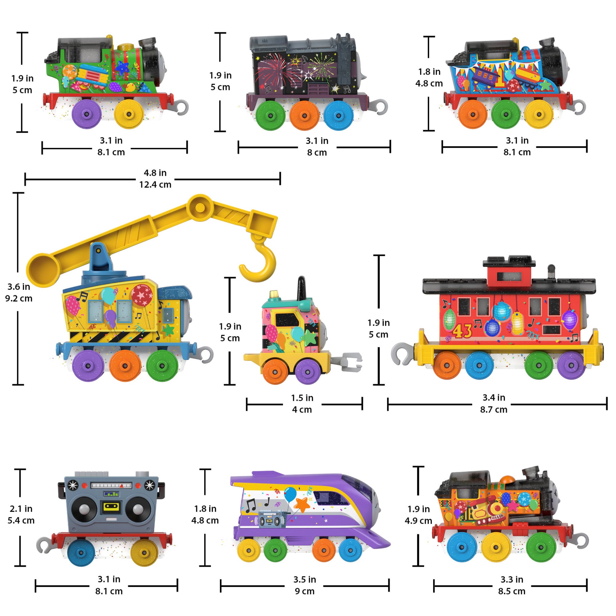 Thomas & Friends Thomas' 7 Days Of Surprises Gift Set Of Diecast Toy Trains & Vehicles. 10 Pieces - Image 5