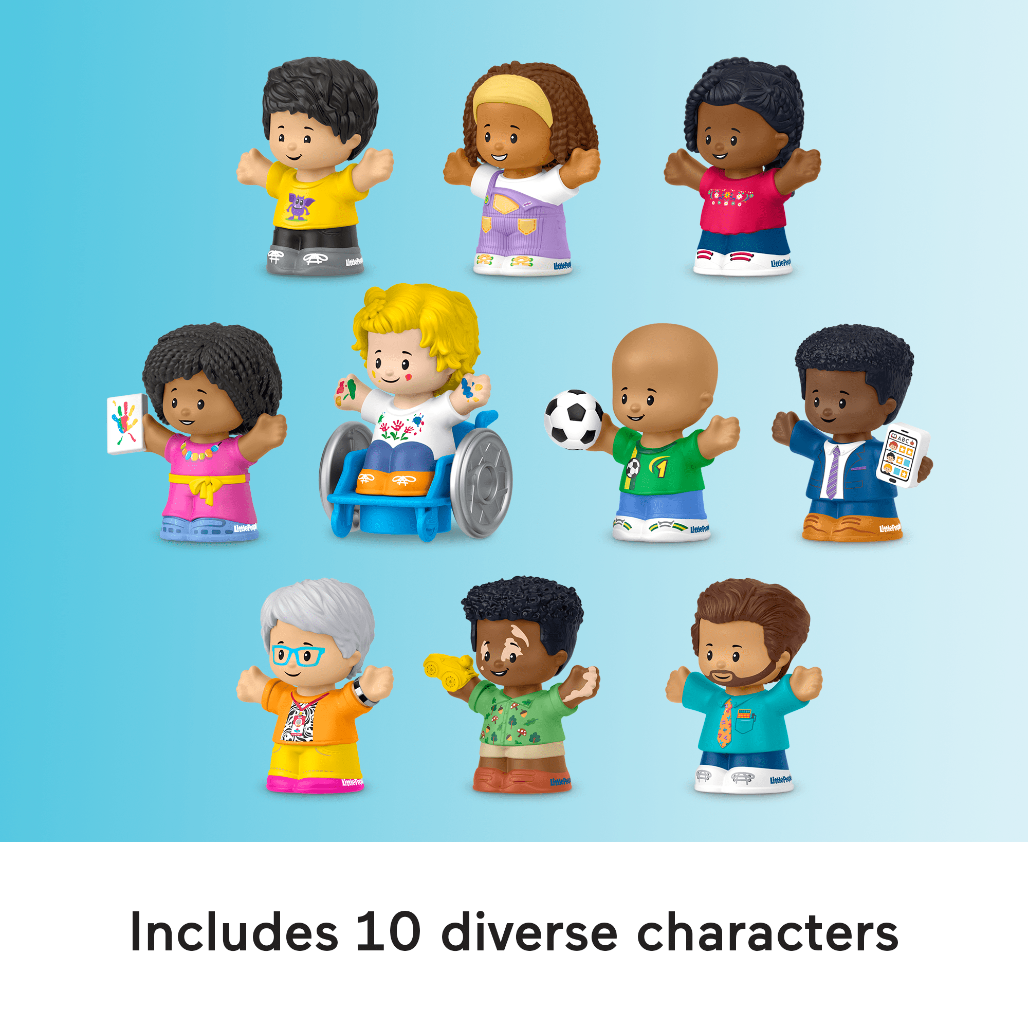 Fisher-Price Little People Classroom Figures 10-Piece Set For Toddler & Preschool Pretend Play - Image 2