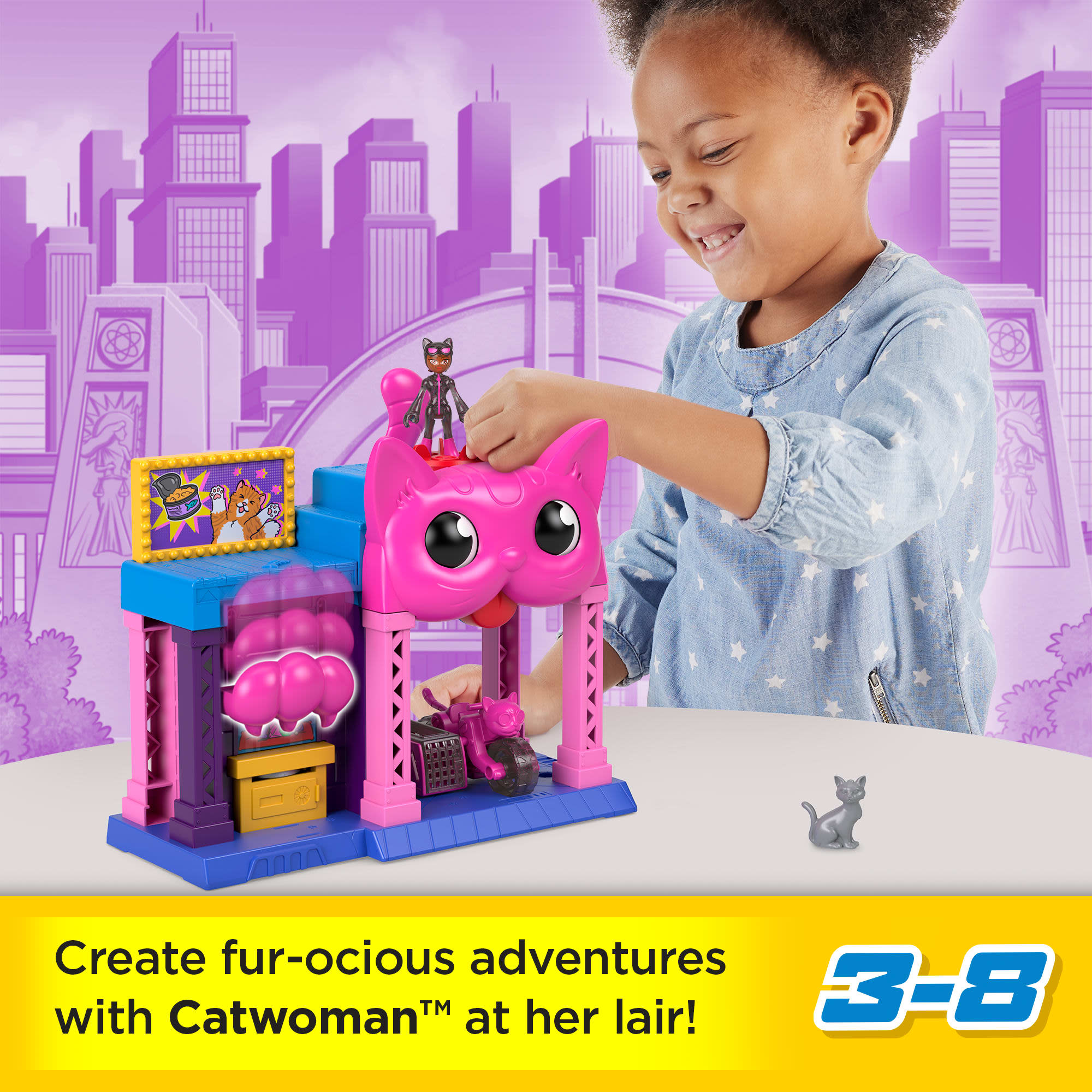 Imaginext DC Super Friends Catwoman Playhouse Playset With Figure & Accessories For Kids - Image 2